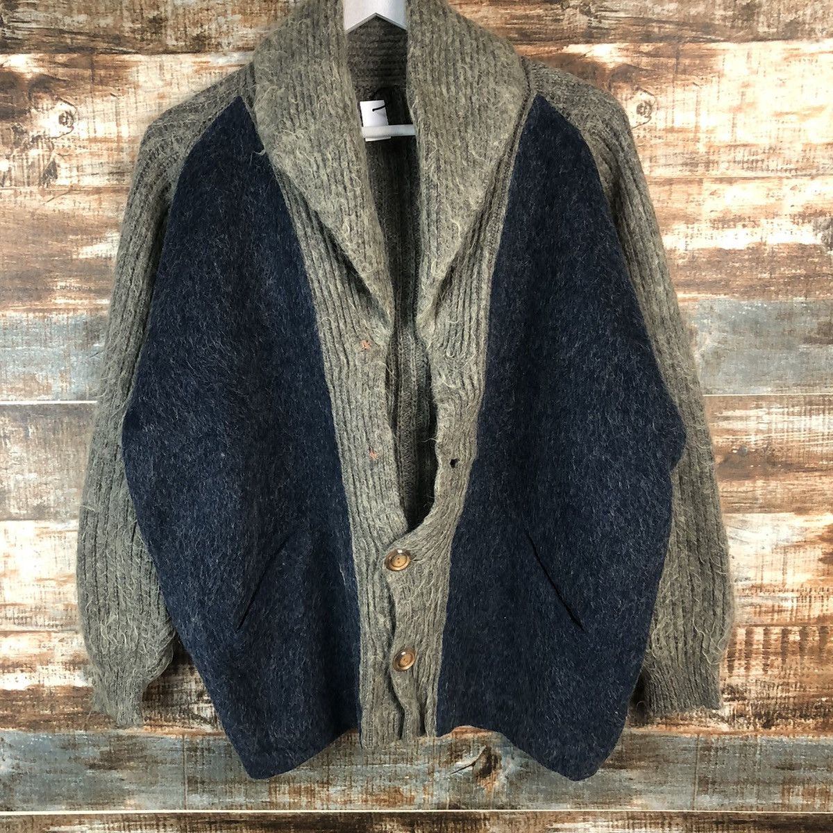 Homespun Knitwear Japanese Brand Grey Cardigan Knitwear #A2007 Size US L / EU 52-54 / 3 - 3 Thumbnail