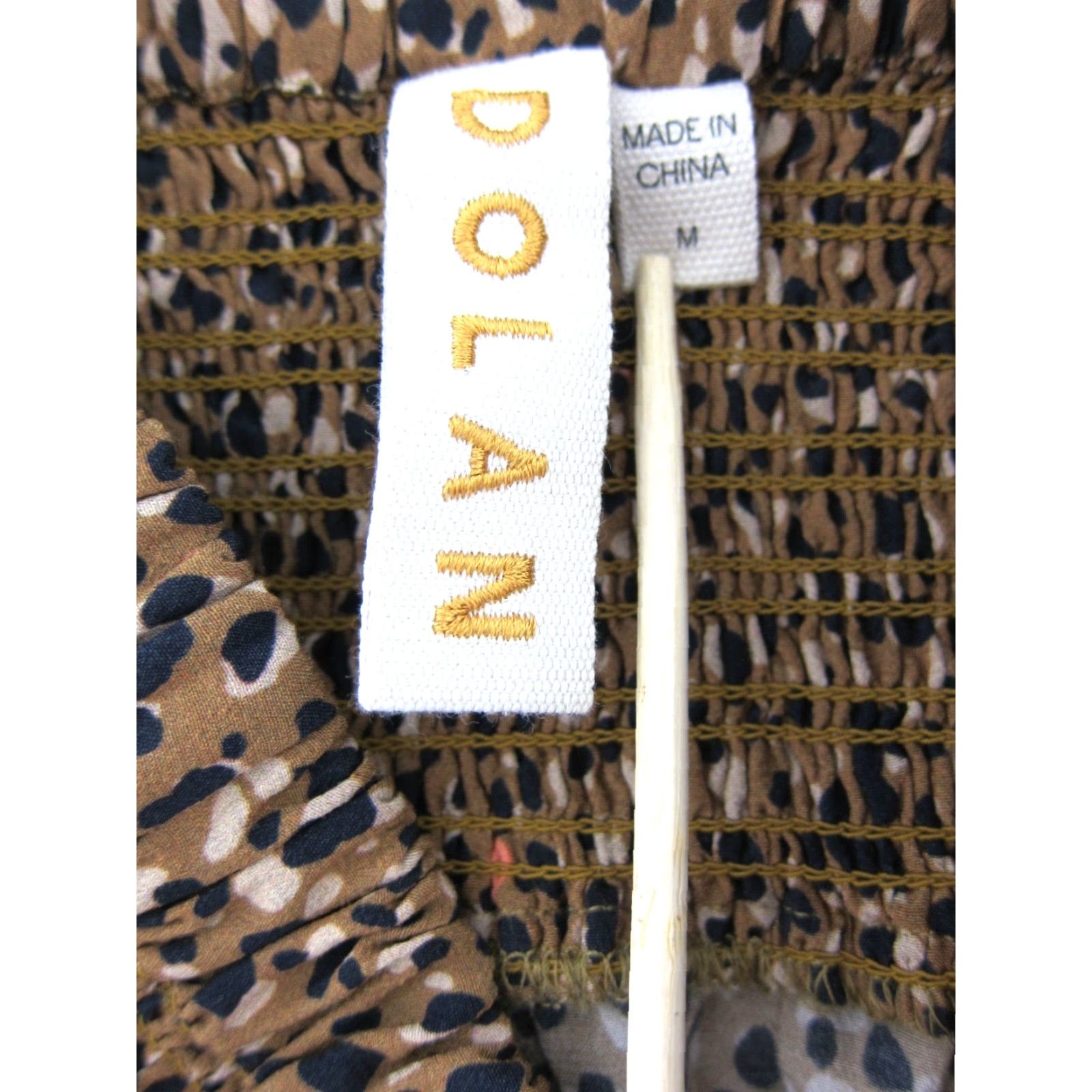 Anthropologie DOLAN Anthropologie Skirt Women Medium Brown Black Pink Cheetah Polk Dot Tiered Size 32" / US 10 / IT 46 - 2 Thumbnail