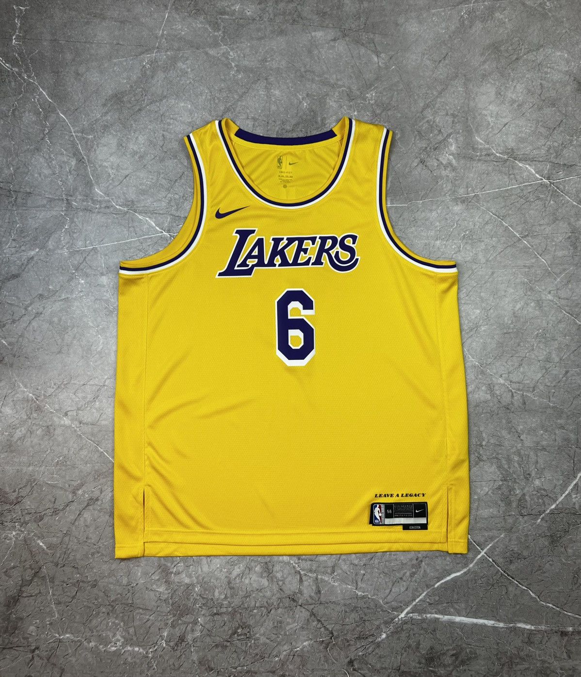 NIKE LEBRON JAMES # 6 LAKERS ICON NBA 75 SWINGMAN JERSEY