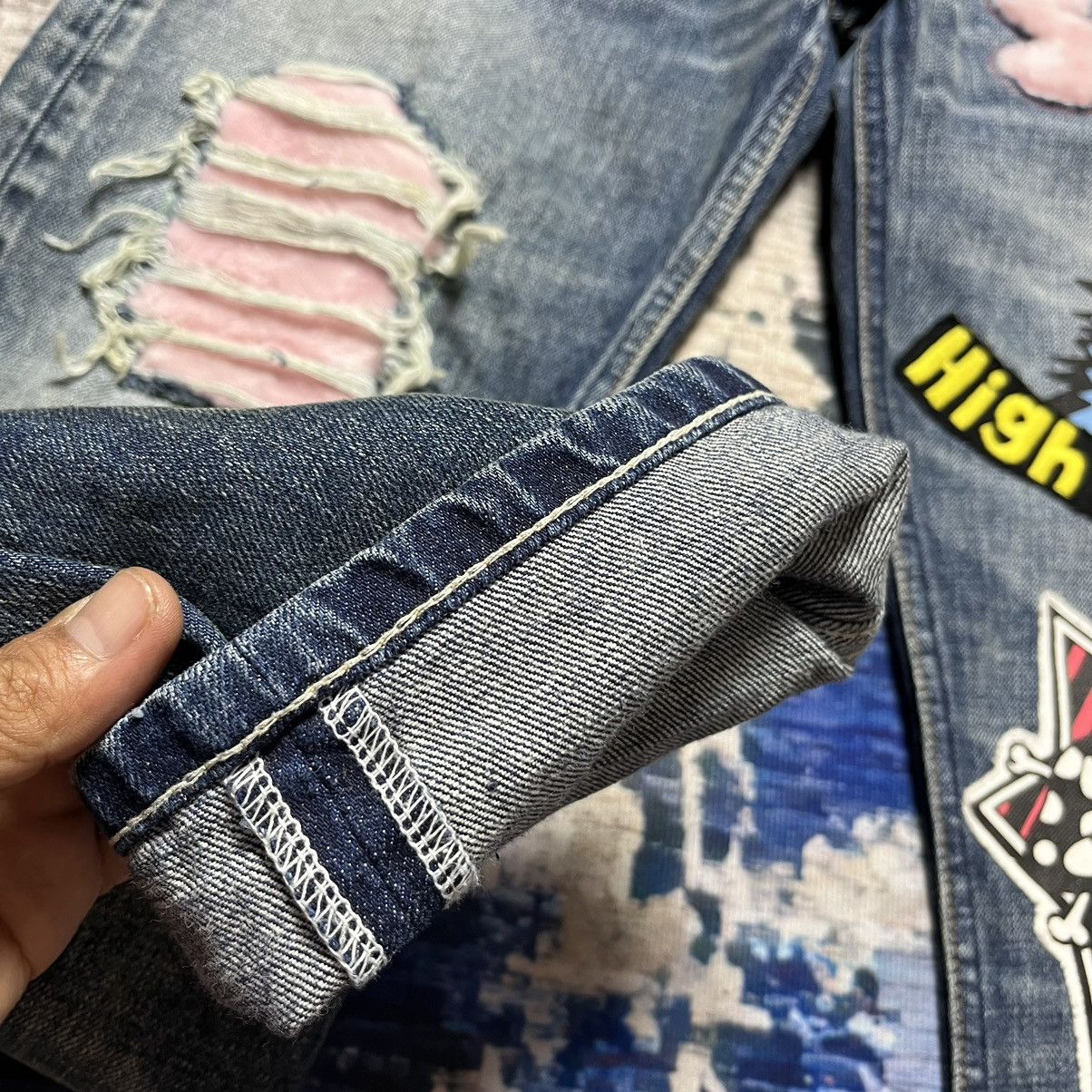 Hysteric Glamour × Japanese Brand RNA INC Hysteric Glamour inspired Patchwork Jeans Size US 31 - 5 Thumbnail
