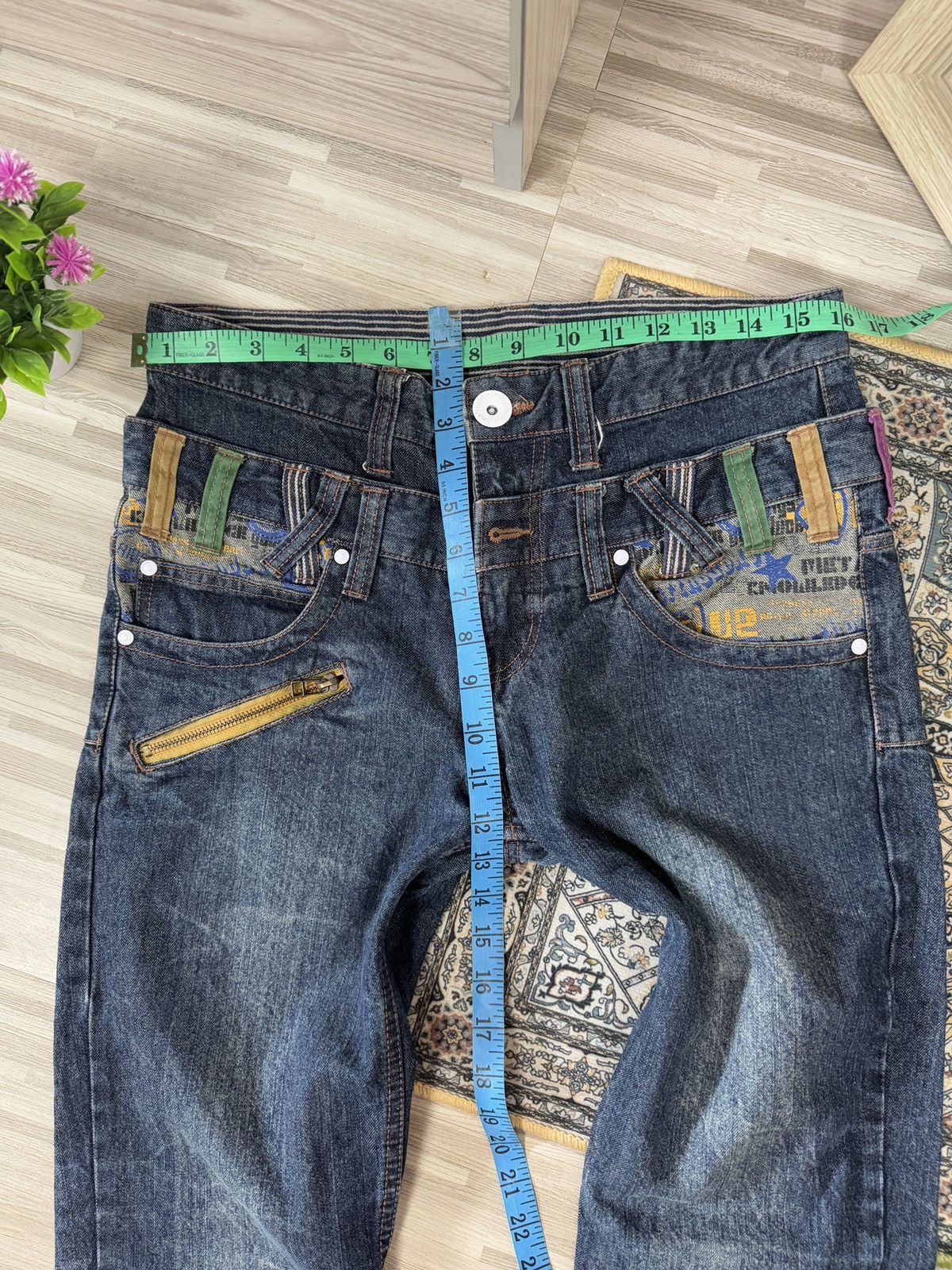 If Six Was Nine × Japanese Brand × Vintage Vintage 90s Double Focus Zipper Style Blue Jean Size US 32 / EU 48 - 10 Thumbnail