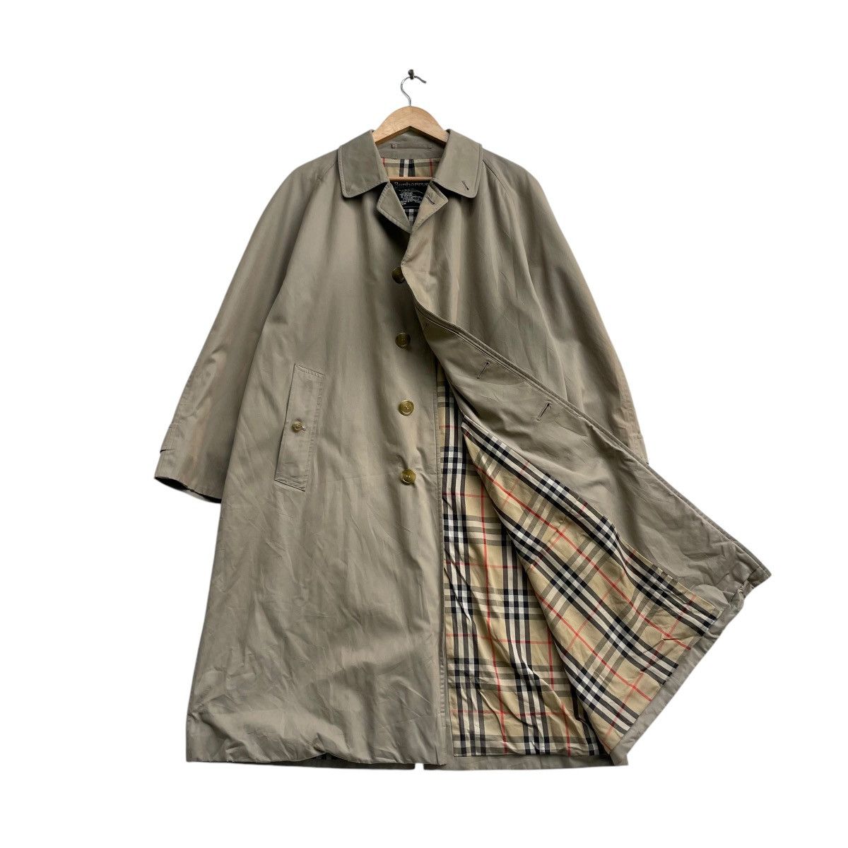 Burberry 💥Vintage Burberrys Prorsum Nova Check Trench Coat Jacket Size US M / EU 48-50 / 2 - 1 Thumbnail