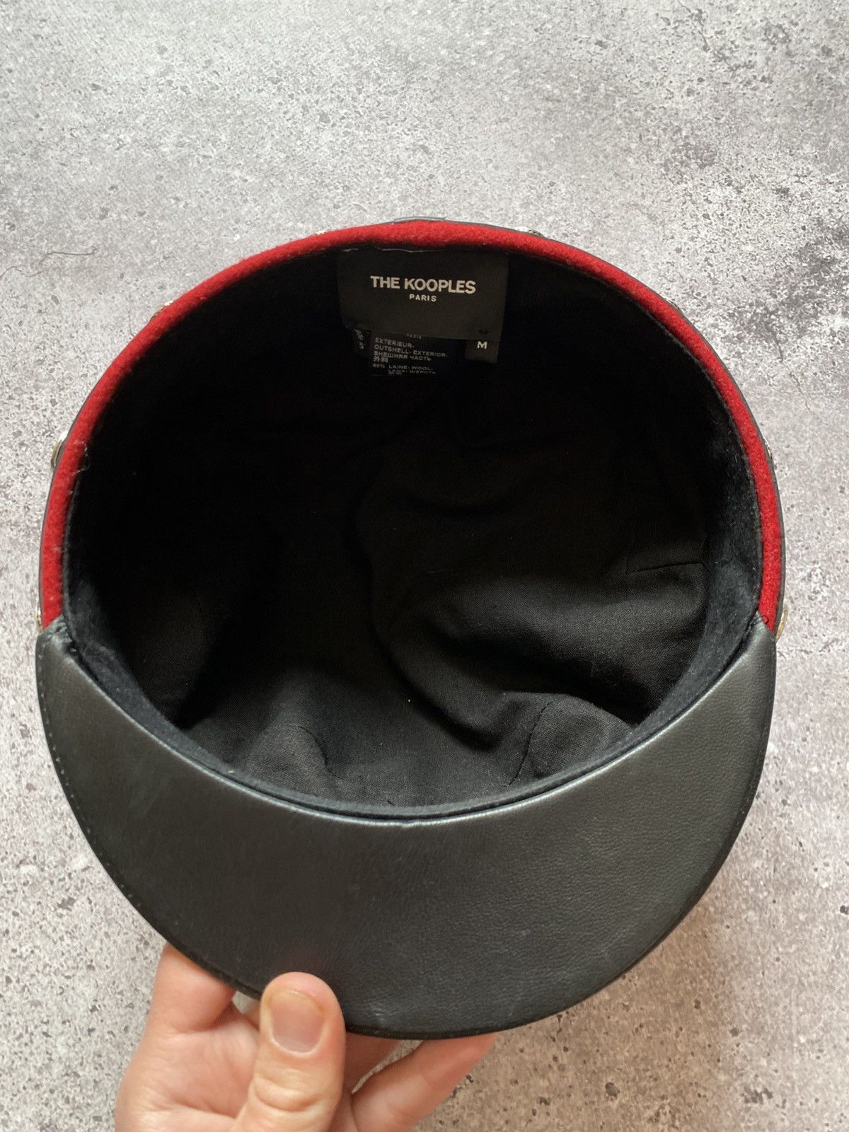 The Kooples The Kooples wool leather hat women luxury cap in red Size ONE SIZE - 5 Thumbnail
