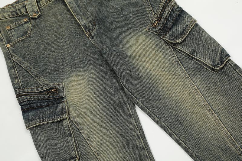 Japanese Brand × Jean American hip-hop loose flared casual cargo jeans Size US 32 / EU 48 - 5 Thumbnail