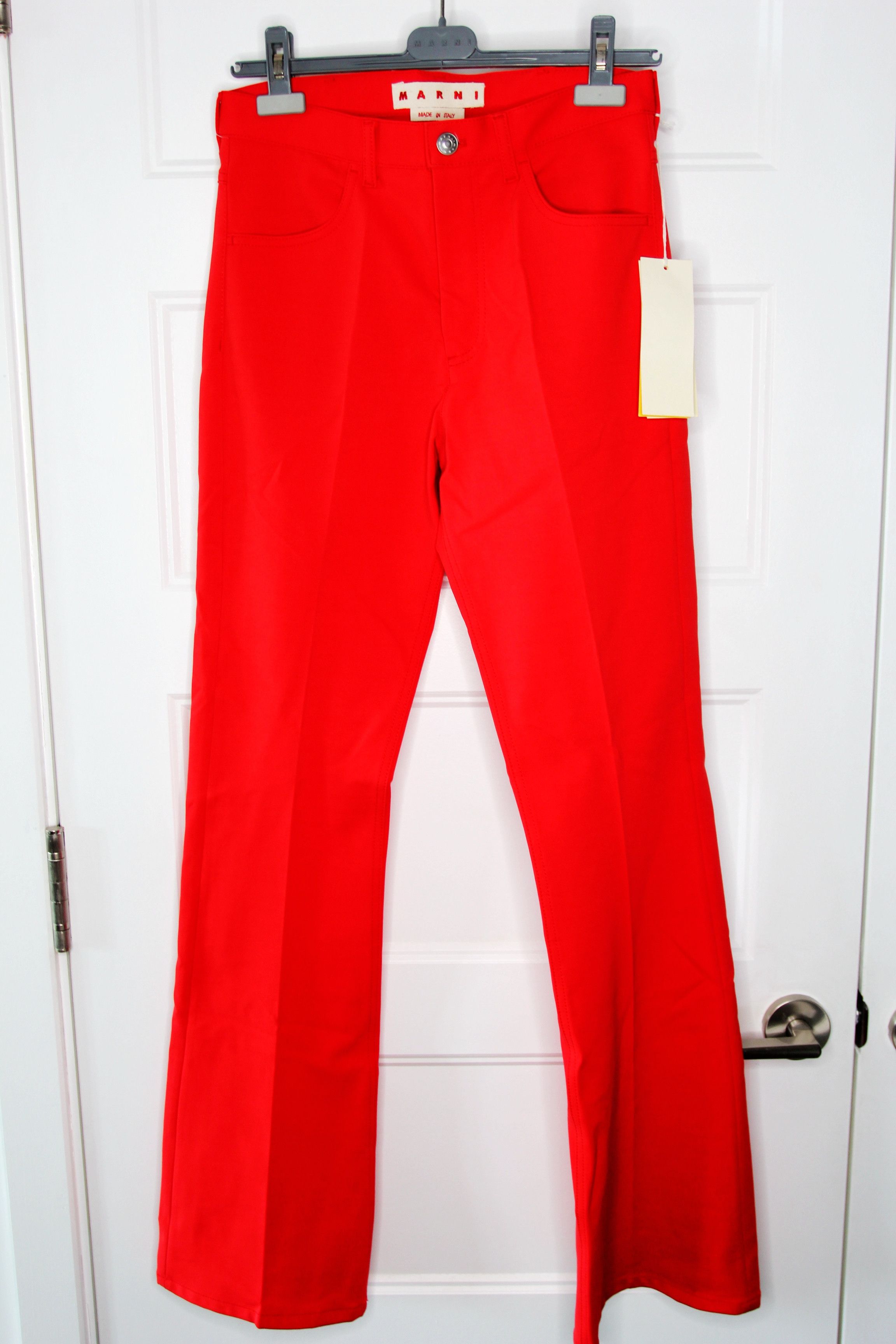 Marni BNWT SS23 MARNI COMPACT VISCOSE JERSEY LACQUER PANTS 44 Size US 28 / EU 44 - 2 Thumbnail