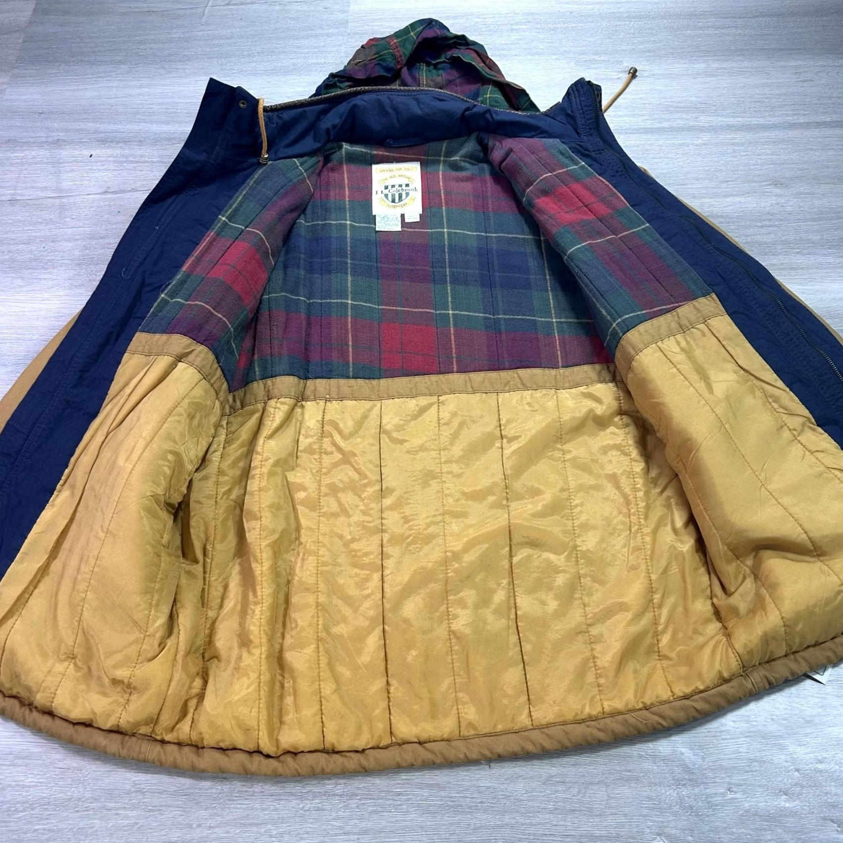 Vintage VINTAGE J.L. Colebrook Jacket Mens M Brown Hooded Canvas Parka Dijon Plaid Lining VTG Size US M / EU 48-50 / 2 - 3 Thumbnail