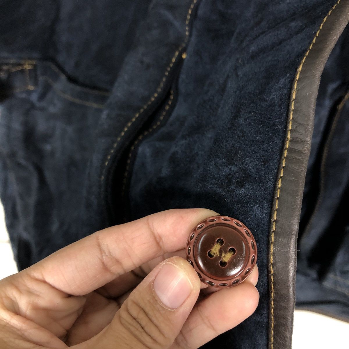 Genuine Leather 🔥90’s Vtg Genuine Suite Leather Jacket Cargo Inspector Size US M / EU 48-50 / 2 - 14 Thumbnail