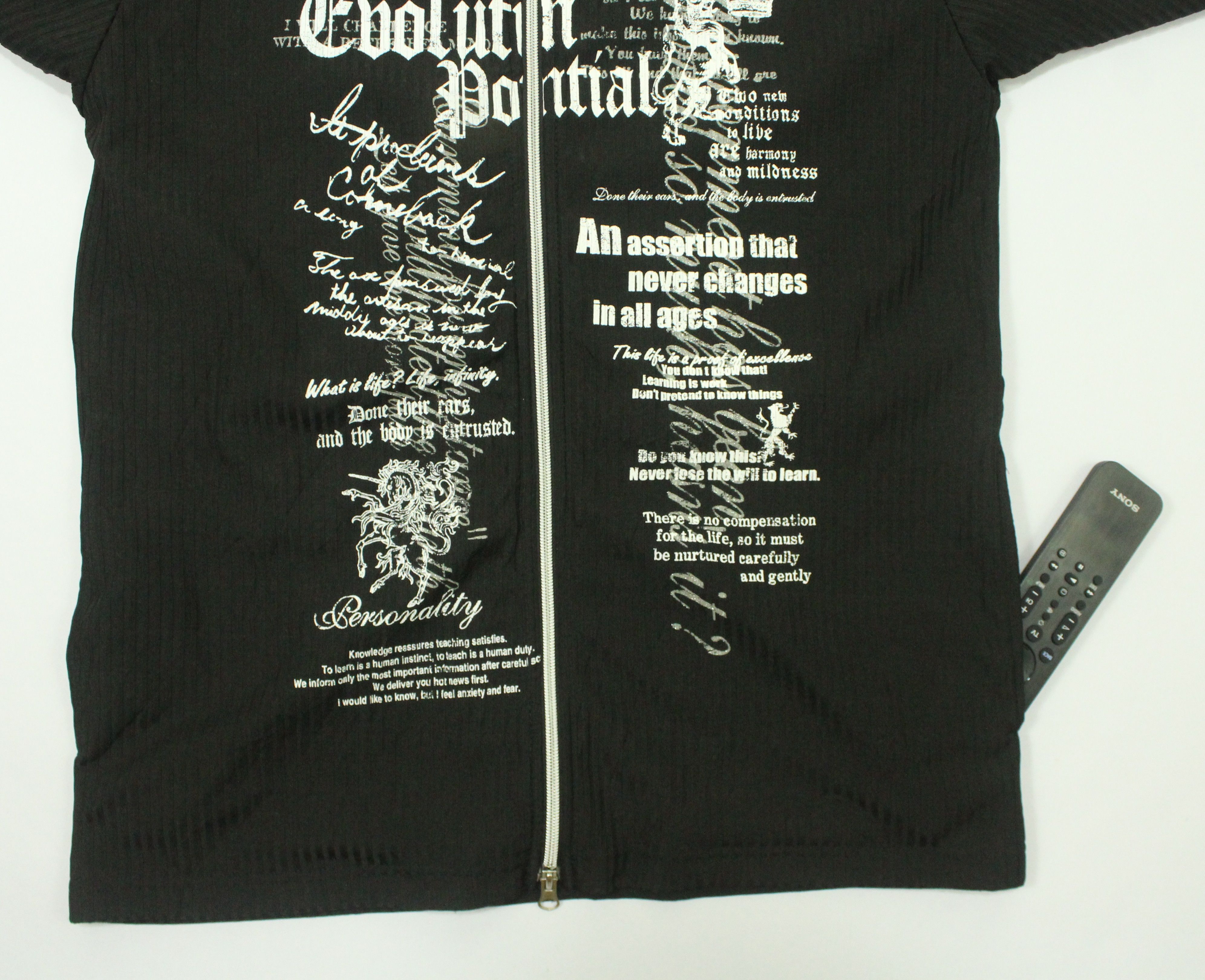 14th Addiction × If Six Was Nine × Le Grande Bleu (L.G.B.) BEAUMONT CARR Shirt Poem Skull Seditionaries Hooded Size US L / EU 52-54 / 3 - 4 Thumbnail