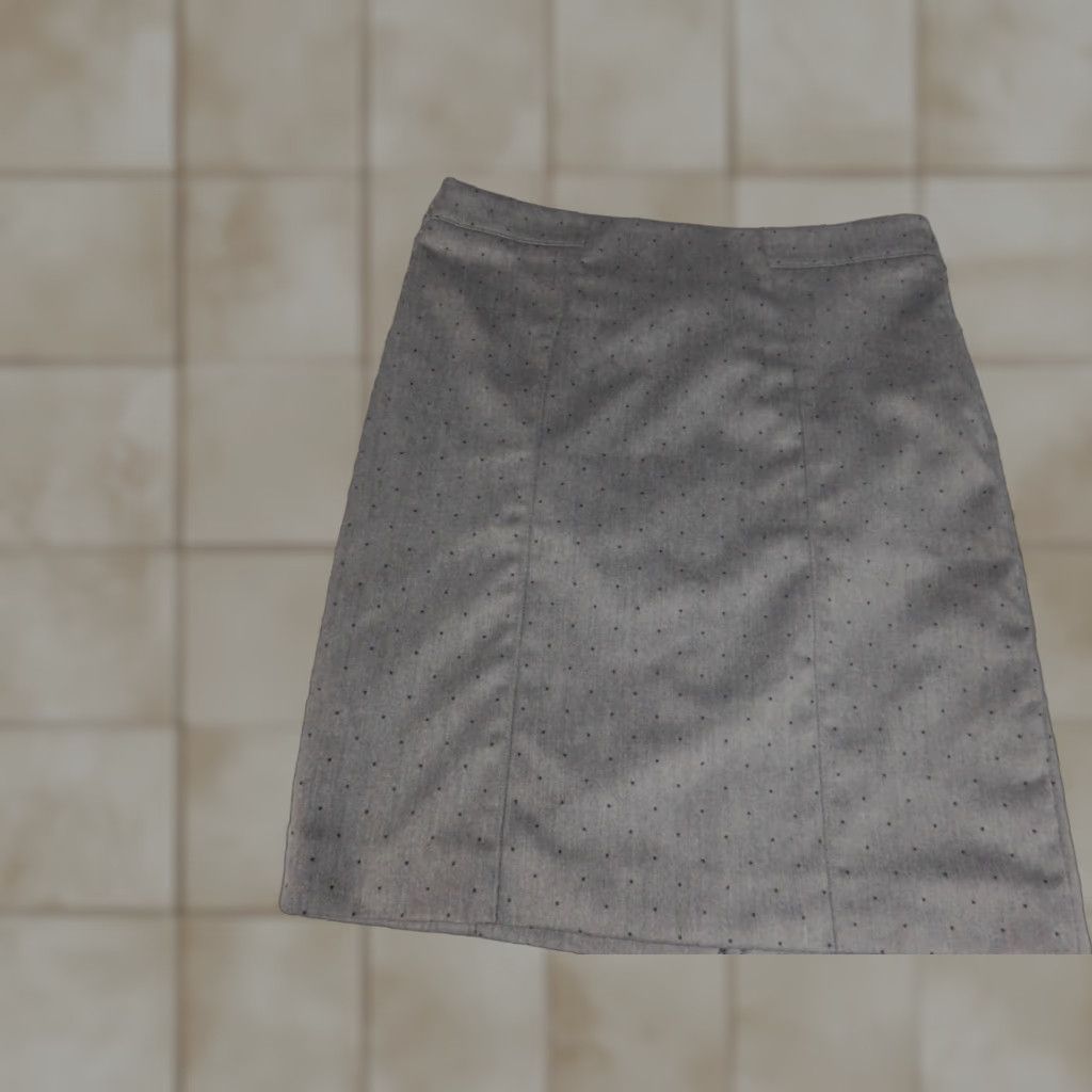 Banana Republic Banana Republic Skirt Women 4 Gray A-Line Knee Length Zipper Lined Polyester Canvas Casual Regular 90s American Vintage No Size 27" / US 4 / IT 40 - 1 Thumbnail
