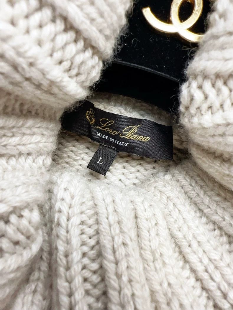 Loro Piana LORO PIANA Carce color diamond pattern high collar long sl Size L / US 10 / IT 46 - 4 Thumbnail