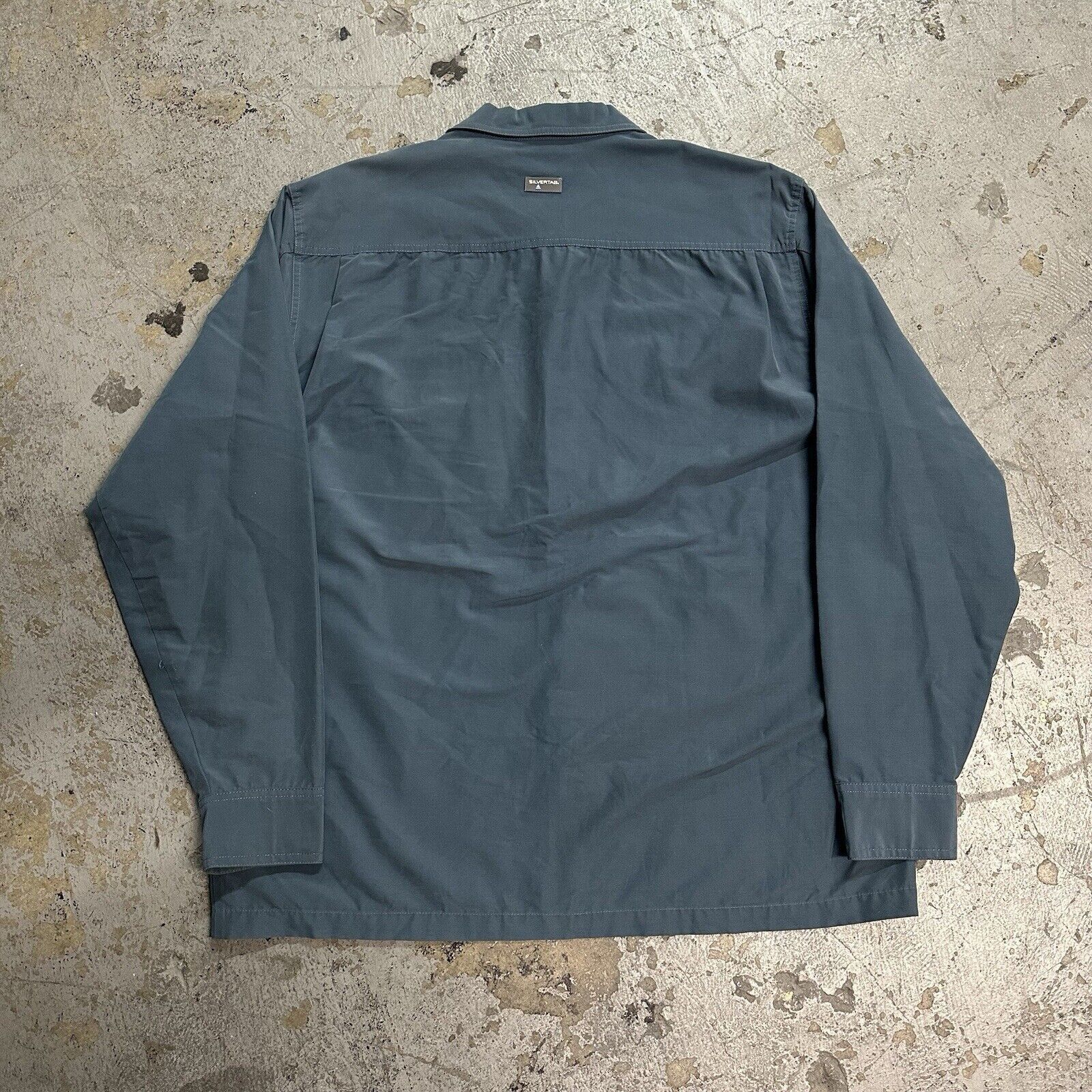 Levi's × Vintage Vintage Y2K Levi’s Silvertab Nylon Teal Longsleeve Shirt Size US XL / EU 56 / 4 - 3 Thumbnail