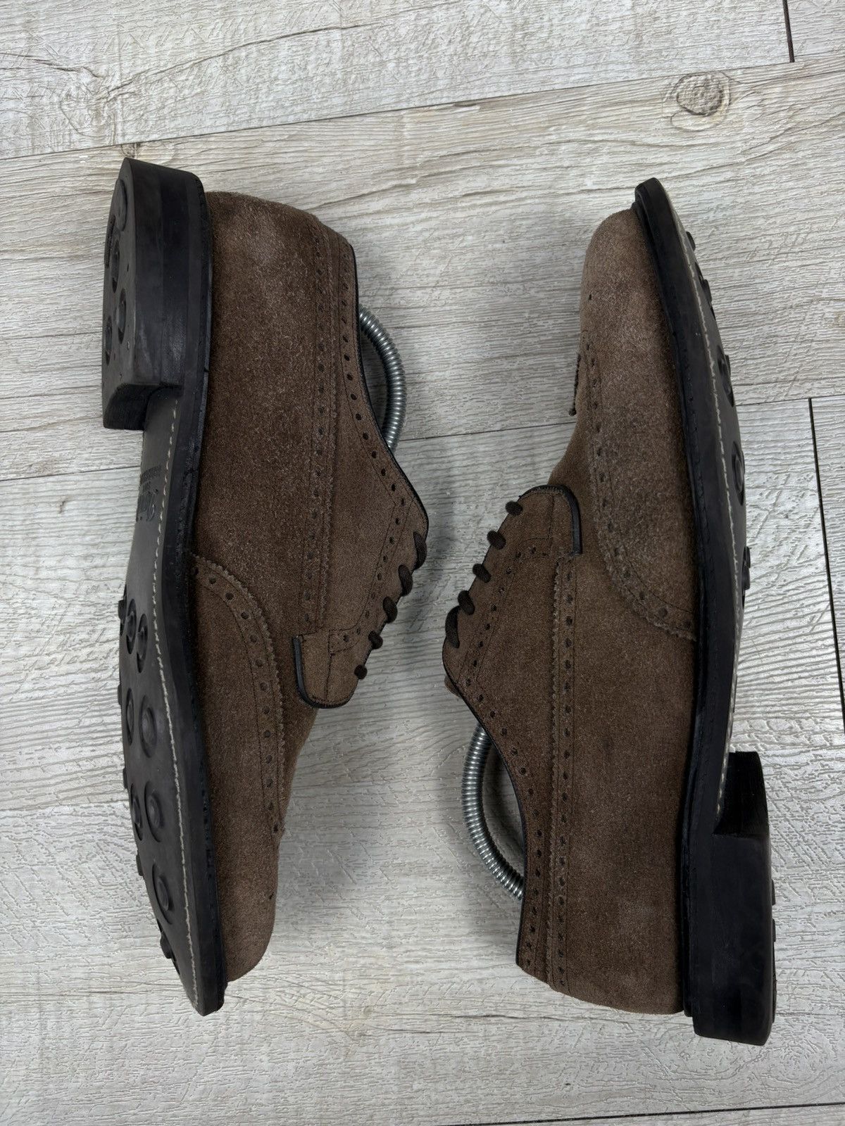 Church's Rare Luxury Church's Hand Made Suede Brogue Leather Derby Kingdom Shoes Sneakers Size US 12 / EU 45 - 6 Thumbnail
