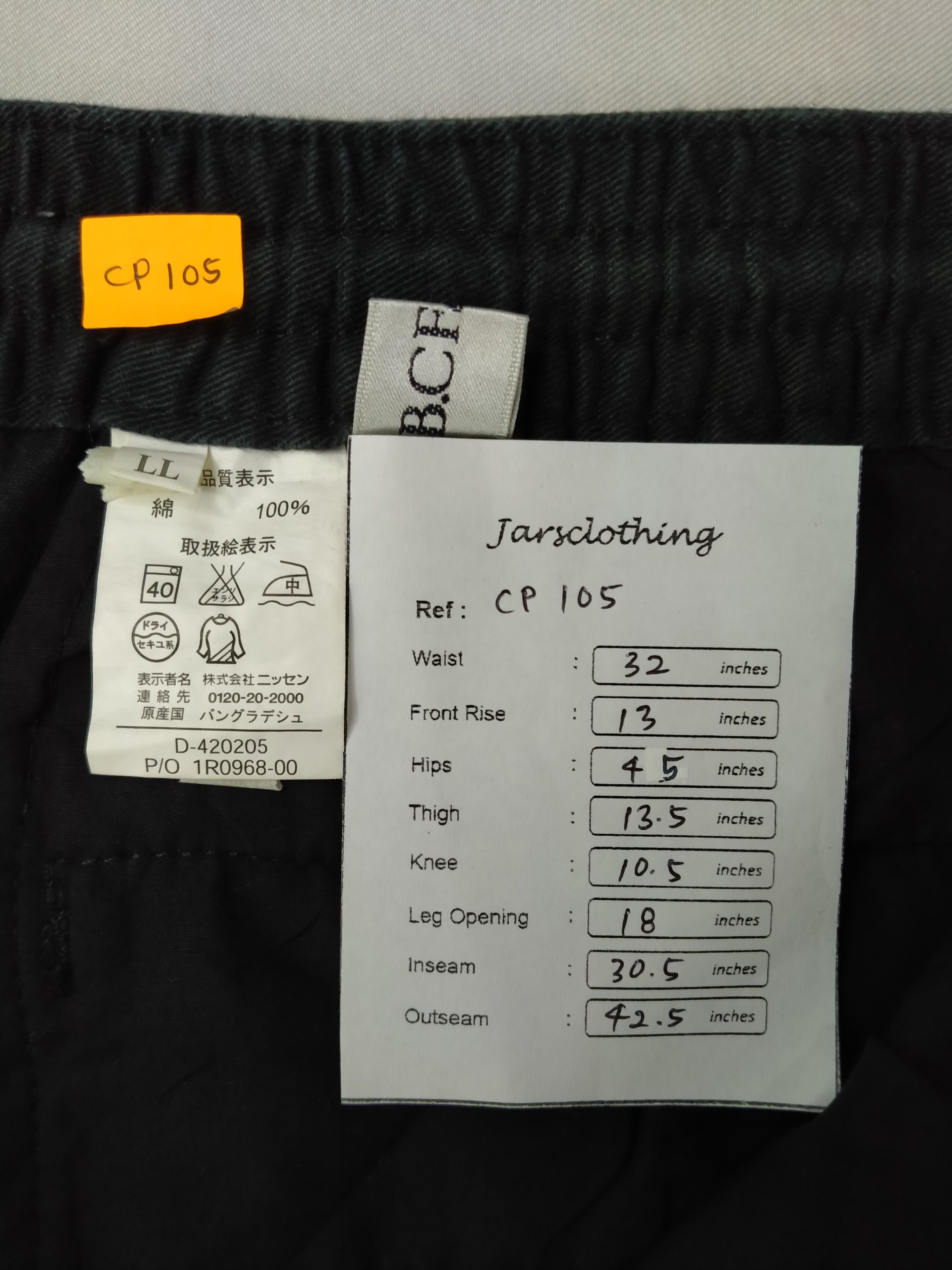 Japanese Brand B. C Factory Japanese Brand Elastic Cargo Pocket Pants CP105 Size US 32 / EU 48 - 8 Thumbnail