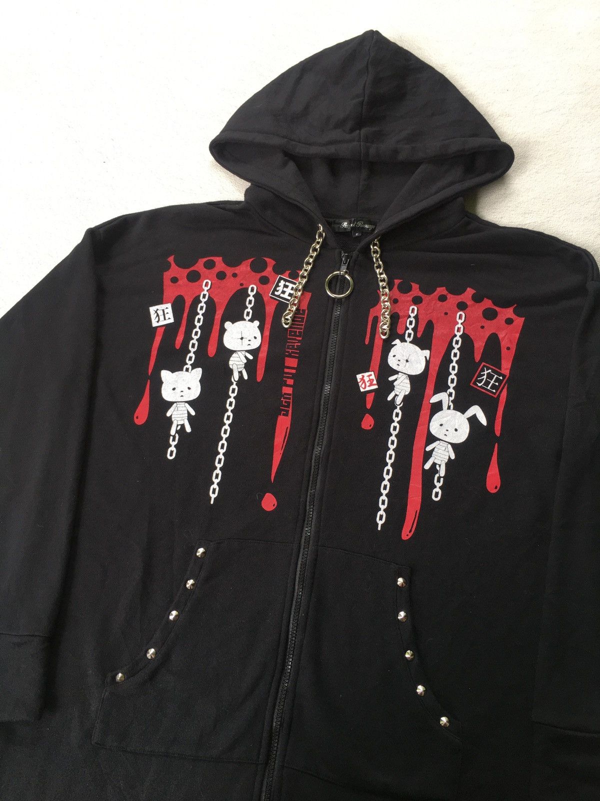 Japanese Brand Sex Pot Revenge Chain & Studs Zip Hoodie Size US XL / EU 56 / 4 - 2 Thumbnail