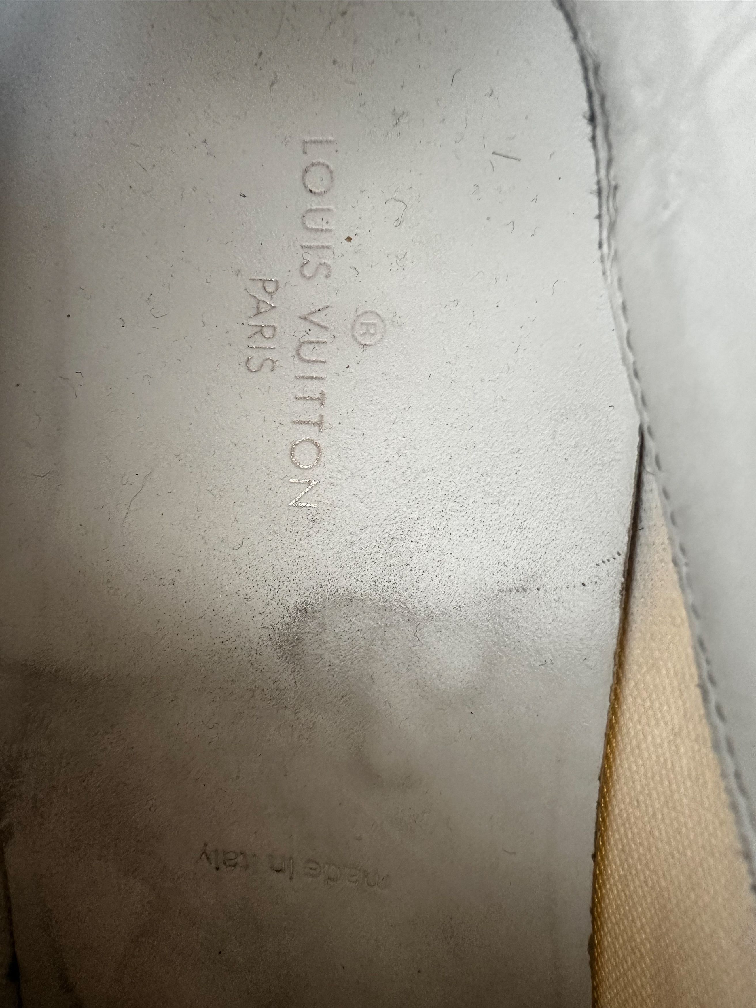 Louis Vuitton Louis Vuitton White & Monogram Eclipse Run Away Sneakers Size US 11 / EU 44 - 7 Thumbnail