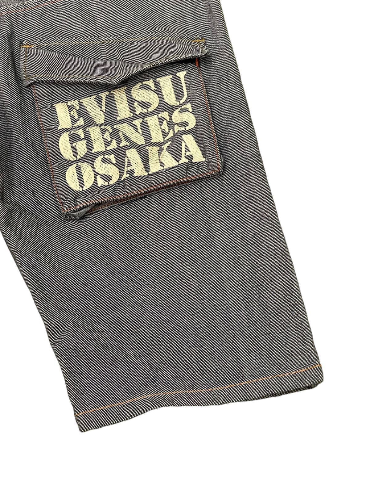Evisu Cropped Jeans Y2K Evisu Genes Osaka Regular Fit 8🟦5 Size US 35 - 4 Thumbnail