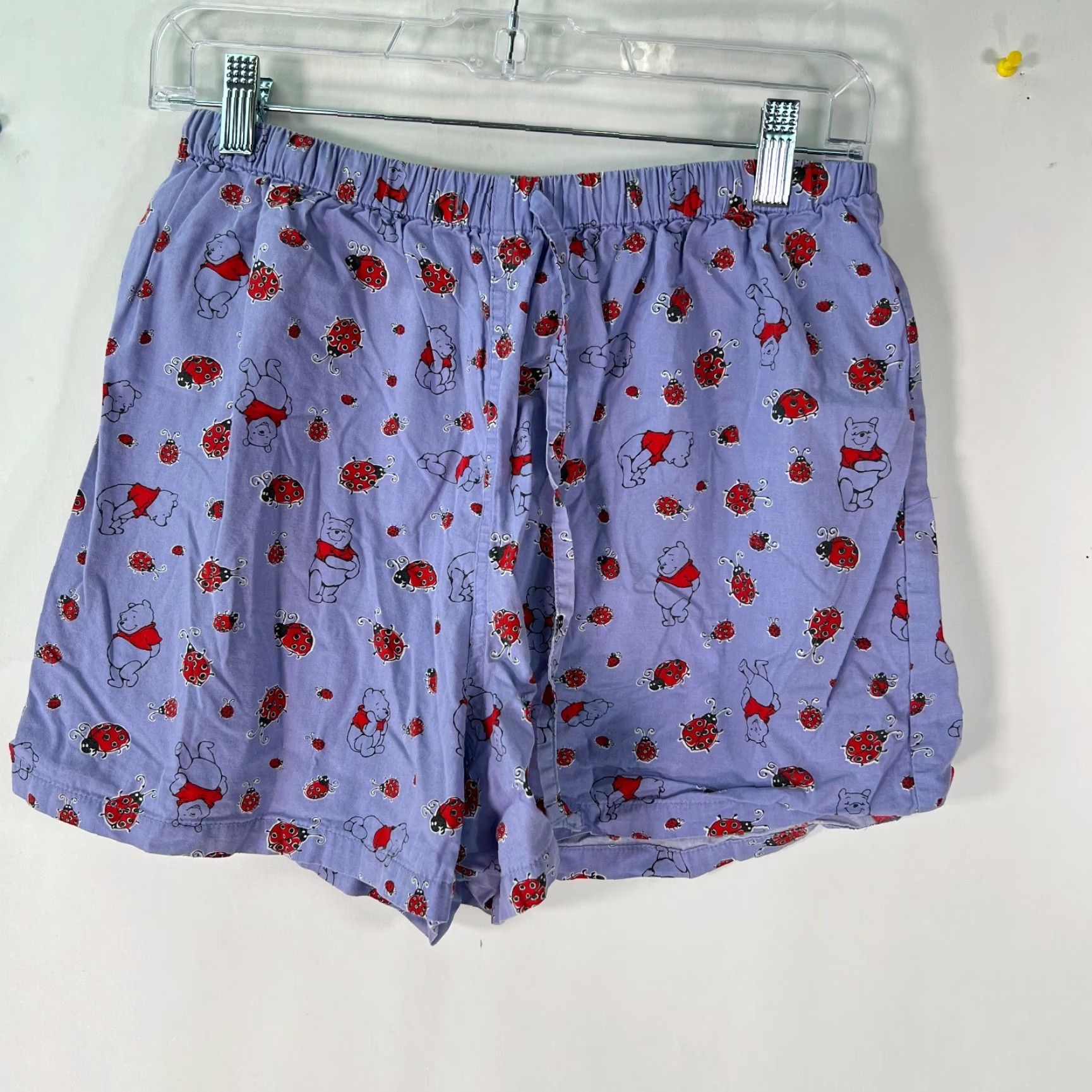 Disney Disney Purple Ladybug & Pooh Print Cotton Pajama Set Medium Womens Size 32" / US 10 / IT 46 - 2 Thumbnail