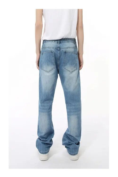VIBE Japanese retro simple ripped retro straight jeans Size US 32 / EU 48 - 5 Thumbnail