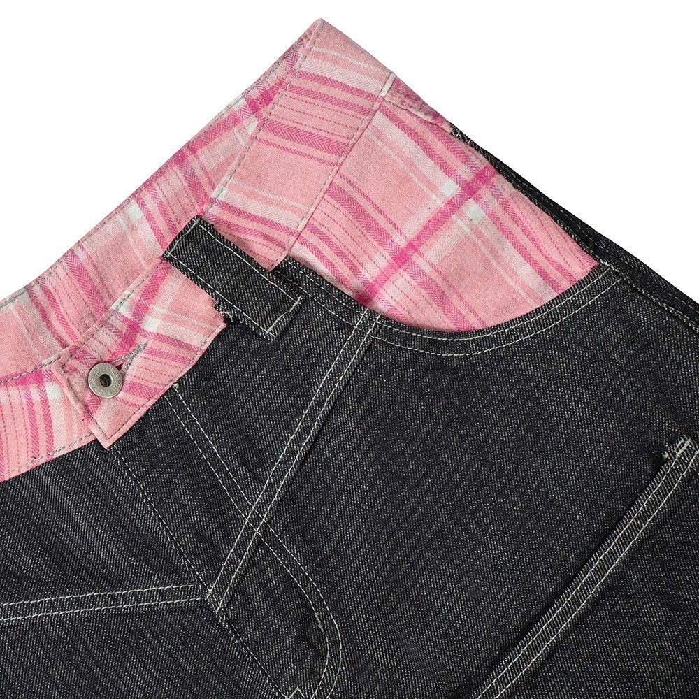 Jean Contrast stitching fake two-piece wide-leg scimitar jeans Size US 32 / EU 48 - 4 Thumbnail