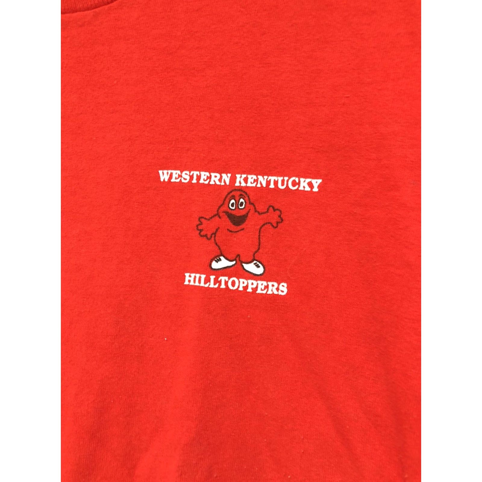 Fruit Of The Loom VINTAGE Western Kentucky Hilltoppers T Shirt XL Red Men Crew Neck Short Sleeve College 90s Sports University USA Size US XL / EU 56 / 4 - 2 Thumbnail
