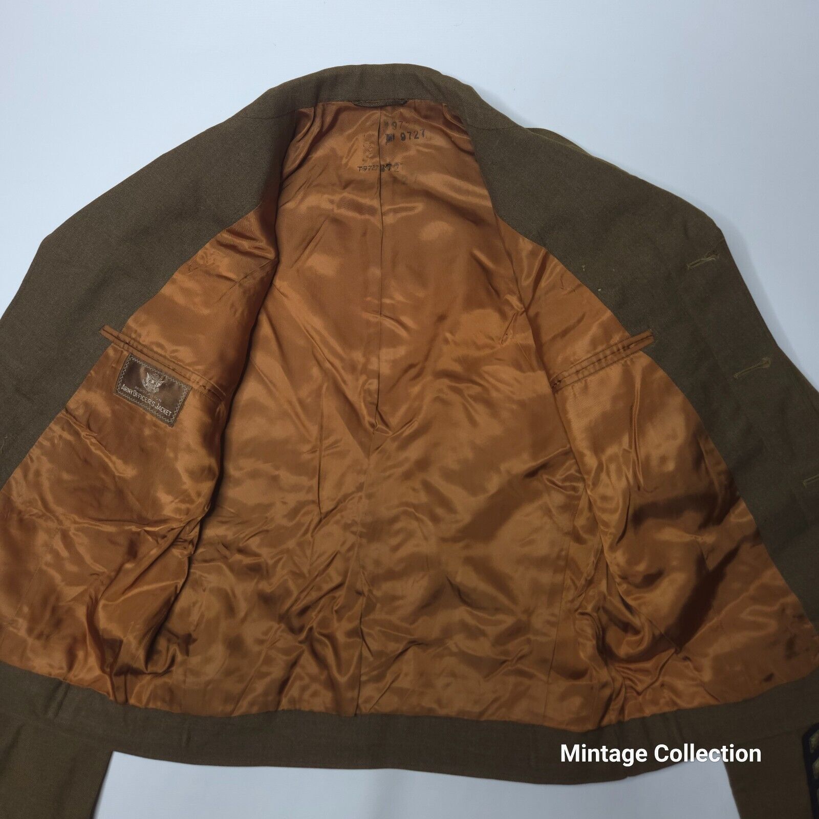Other VINTAGE 6TH ARMY OFFICER'S WOOL JACKET MASTER SERGEANT Size US XS / EU 42 / 0 - 7 Thumbnail