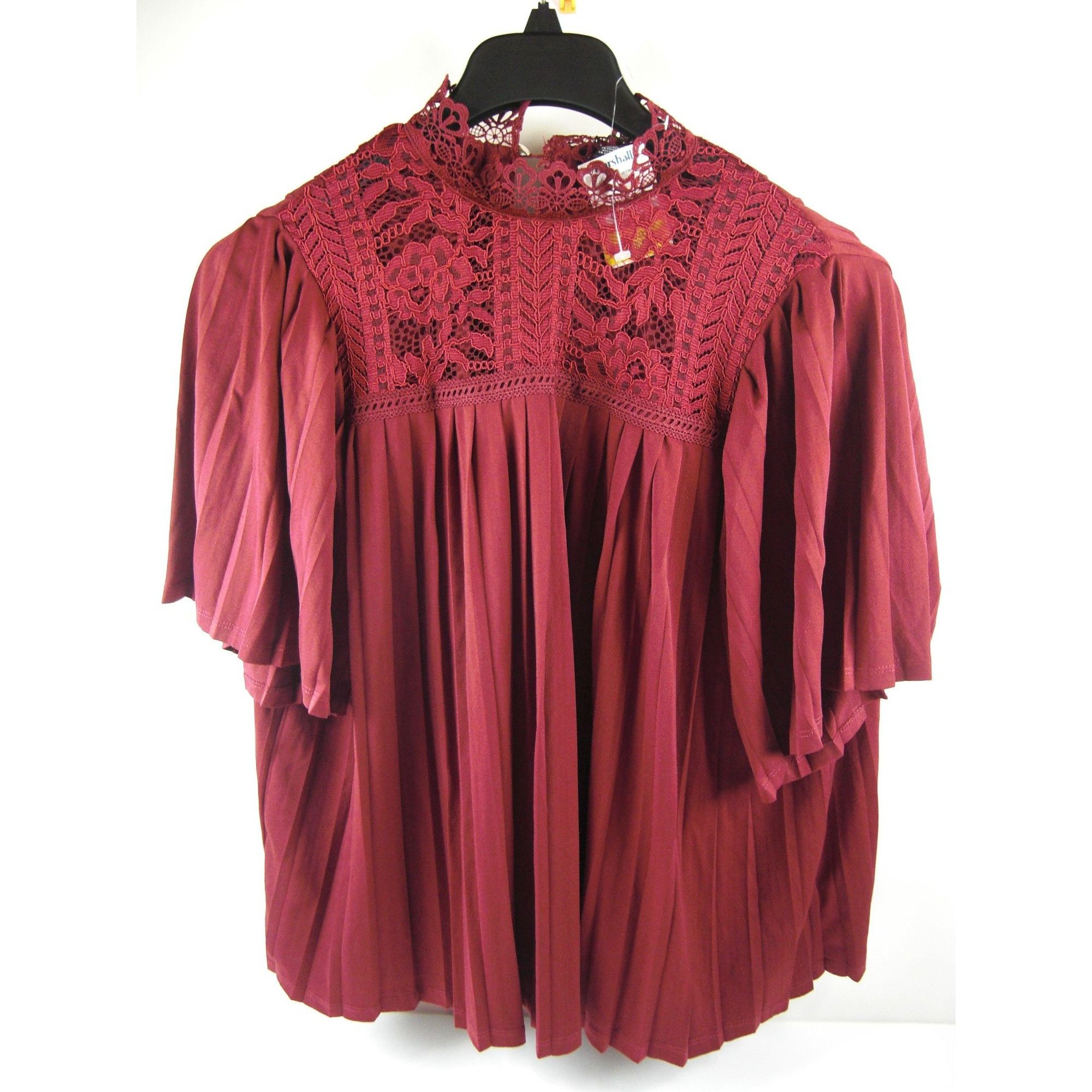 Other Top Dressy Women's Size (L) Casual Pleated Business Work Bl Size L / US 10 / IT 46 - 1 Thumbnail
