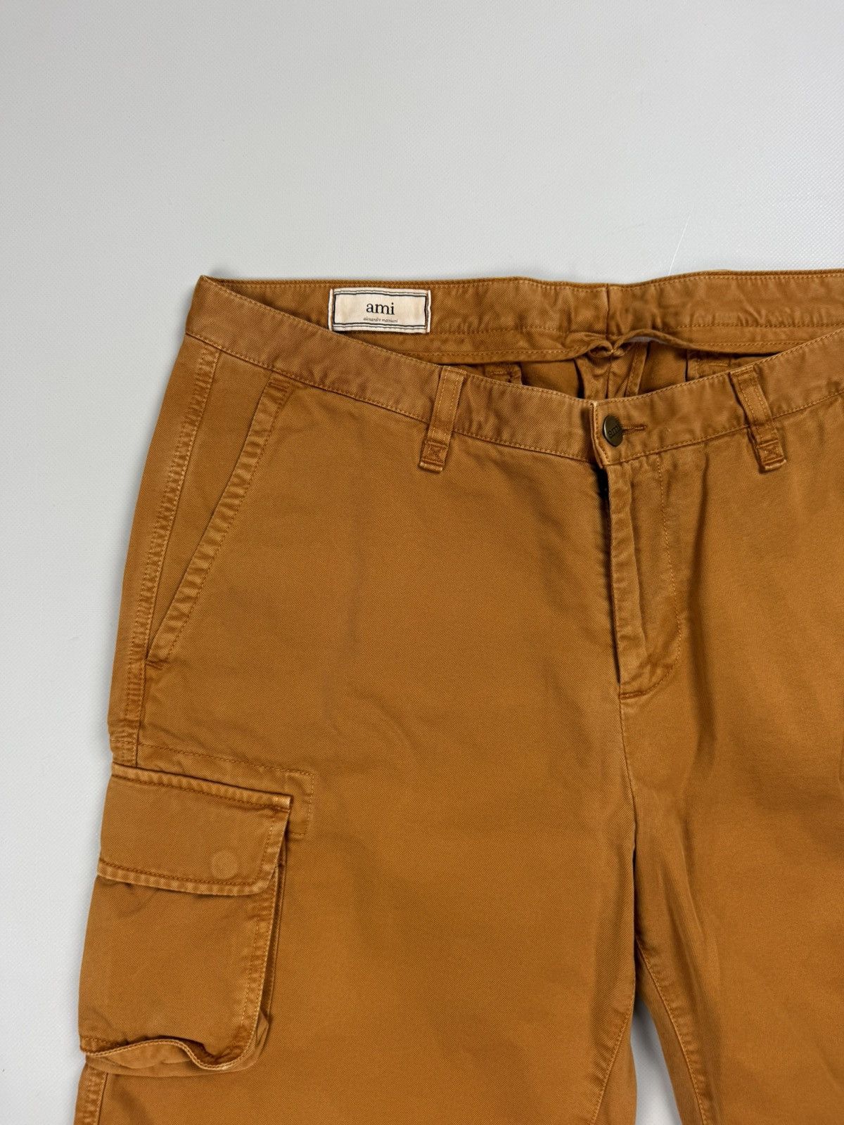 Designer Ami Alexandre Mattiussi Men’s Garment Dyed Cargo Shorts Size US 34 / EU 50 - 6 Thumbnail