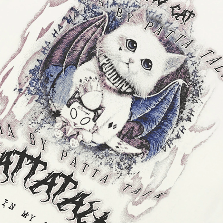 Japanese Brand × Vintage "Cat Hand-M" Oversized T-shirt Size US M / EU 48-50 / 2 - 2 Thumbnail