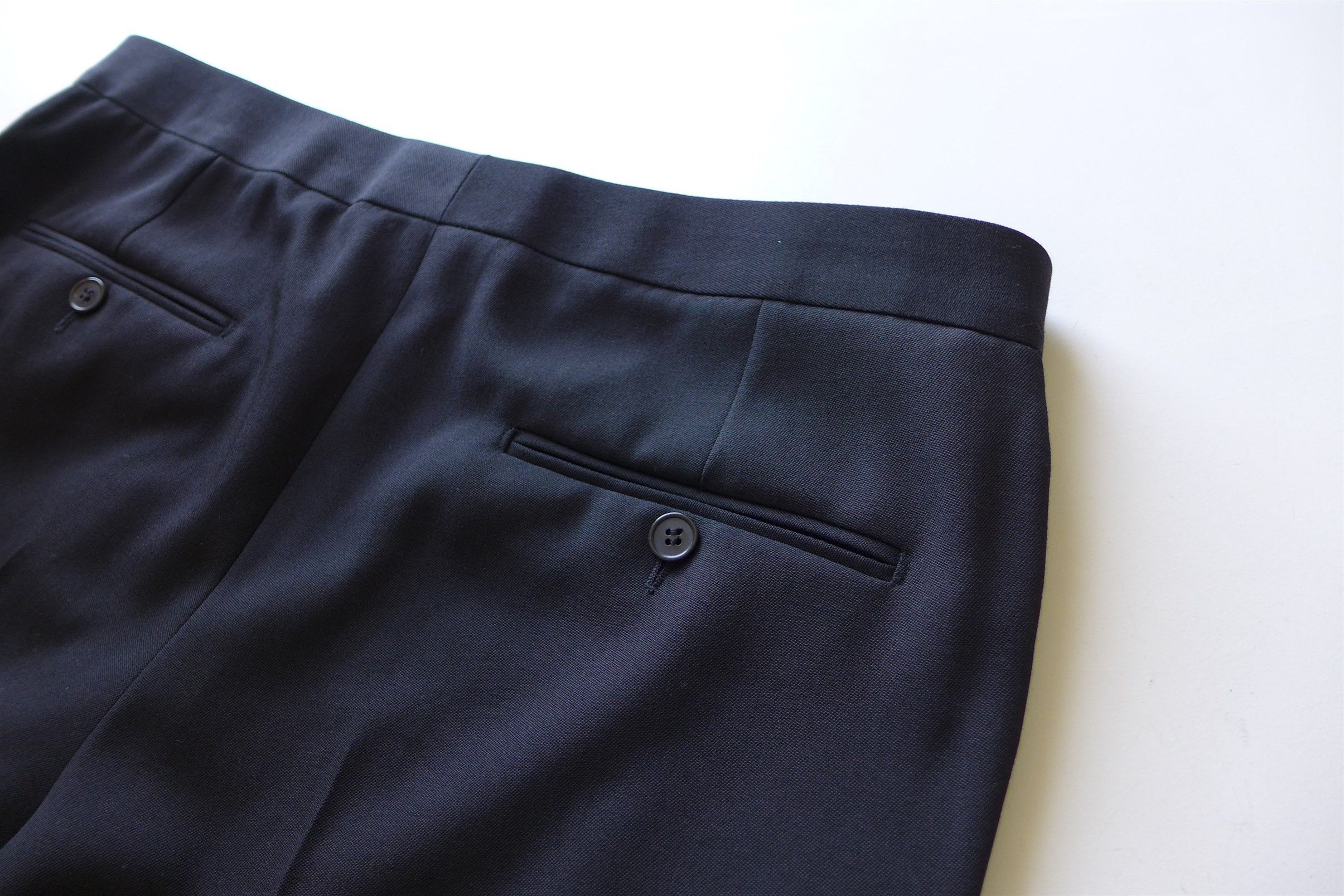 Saint Laurent Paris Saint Laurent Slim Fit Tuxedo Trousers - Black Wool Size US 34 / EU 50 - 11 Thumbnail