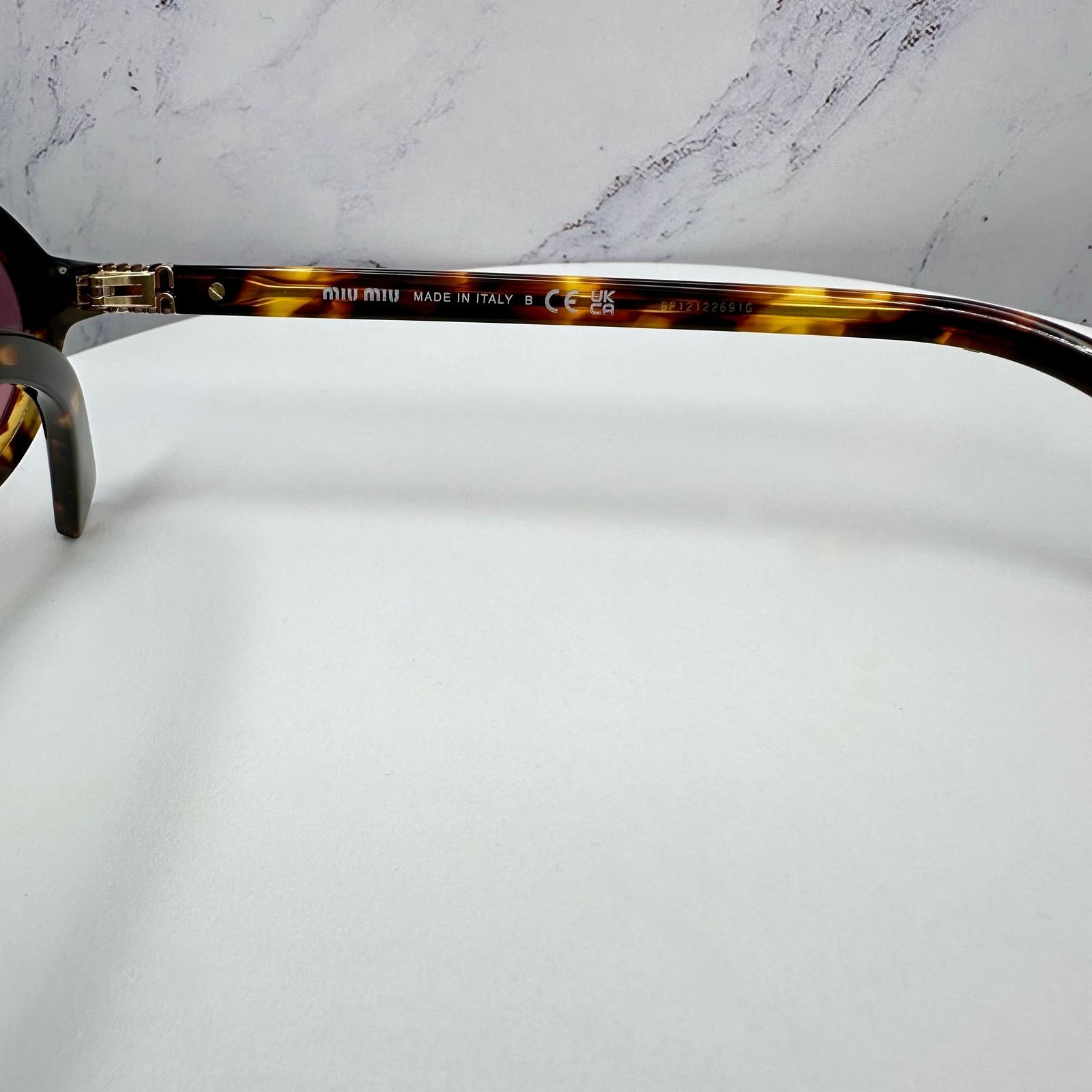 Miu Miu MIU MIU Sunglasses New Brown Gold Metal Logo Authentic Size ONE SIZE - 7 Thumbnail