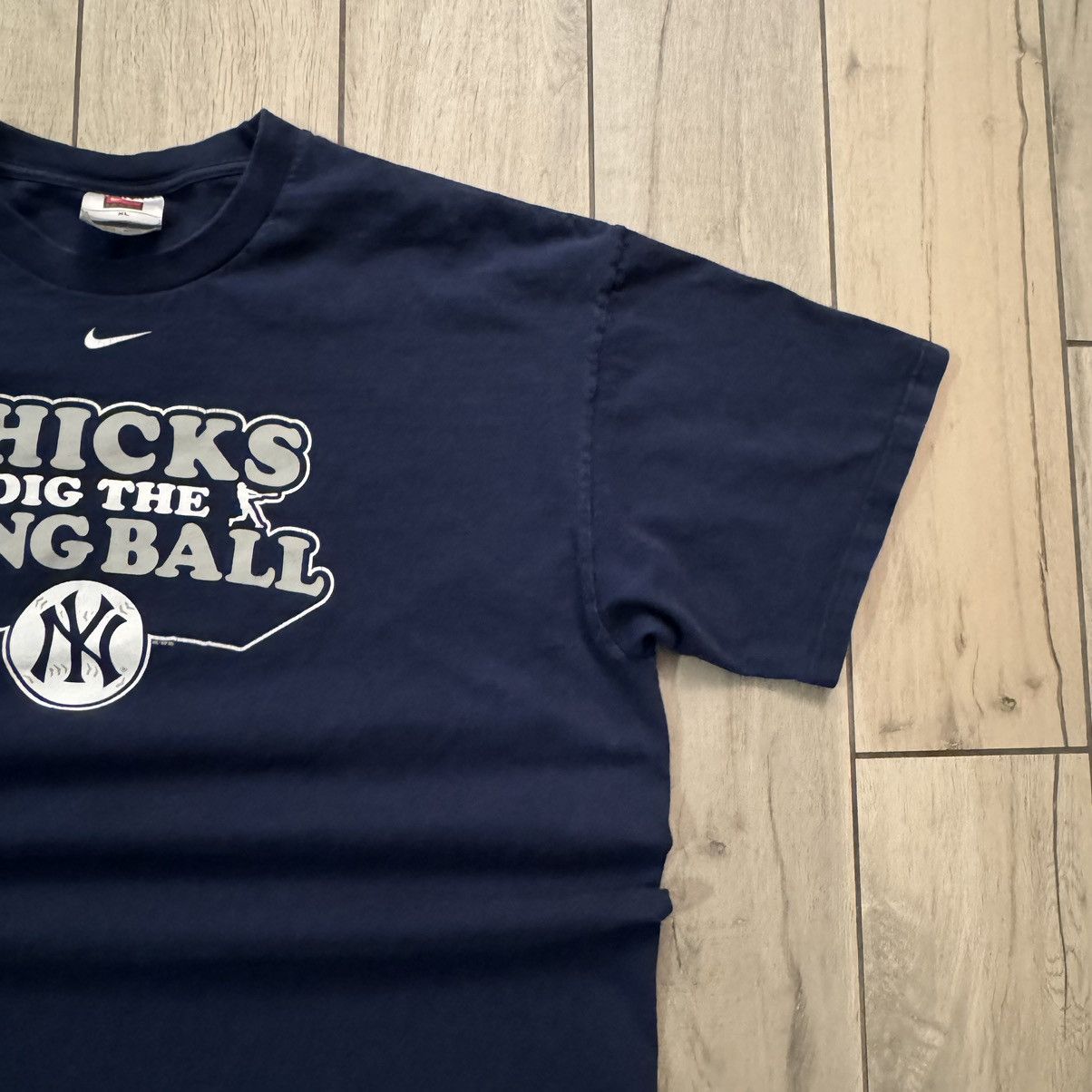 Adidas × Nike × Stussy Vintage Y2K New York Yankees Nike Center Swoosh Graphic Tee Size US XL / EU 56 / 4 - 10 Thumbnail