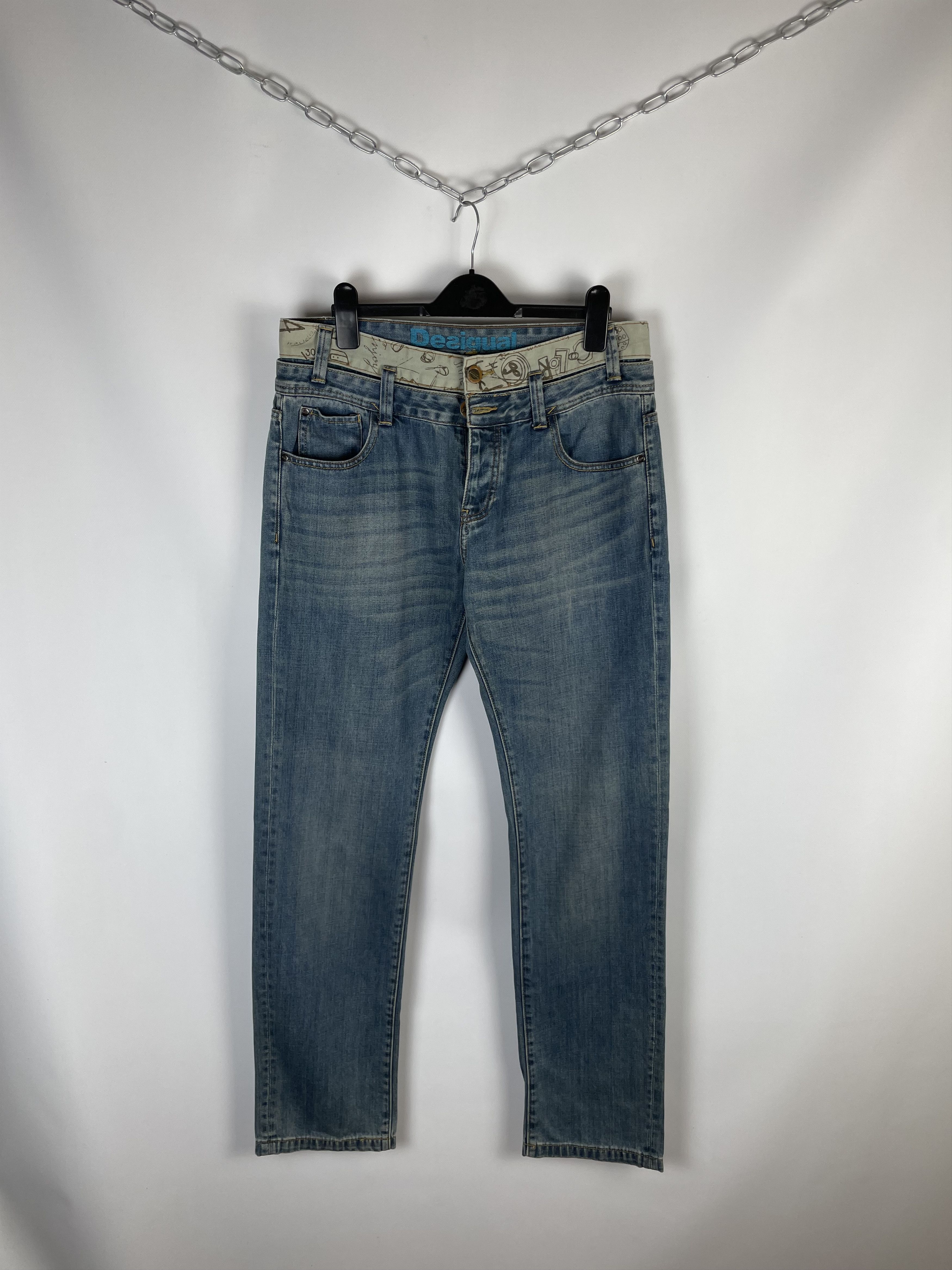 Desigual Vintage Desigual Big Logo Jeans Denim Pants Y2K 90s Size US 32 / EU 48 - 6 Thumbnail