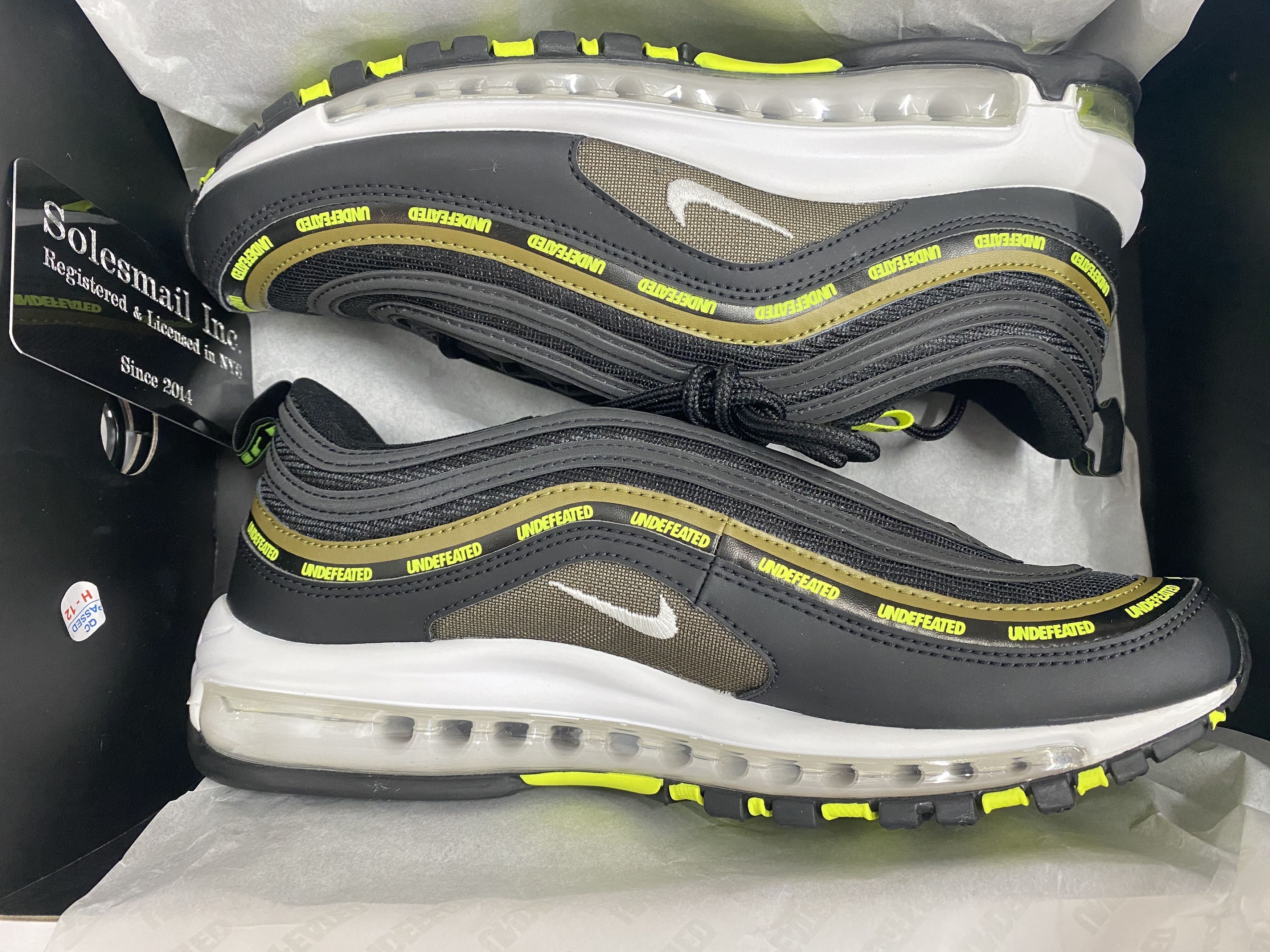 Nike Undefeated x Nike Air Max 97 black Volt | Grailed