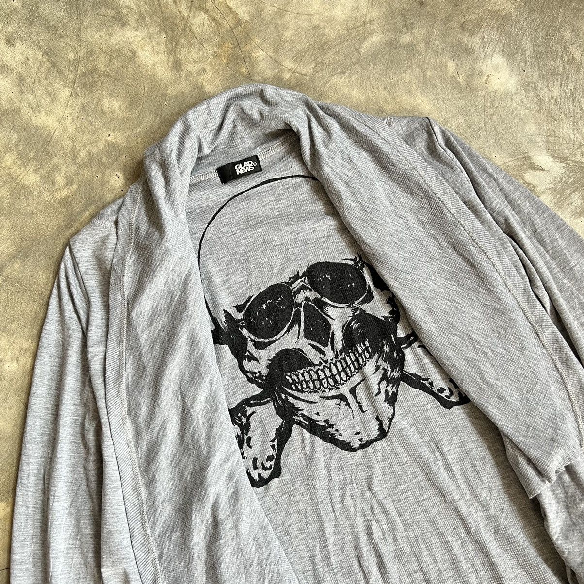 Japanese Brand 2000s Glad News Vkei Style Skull Bones Cardigan Size ONE SIZE - 2 Thumbnail