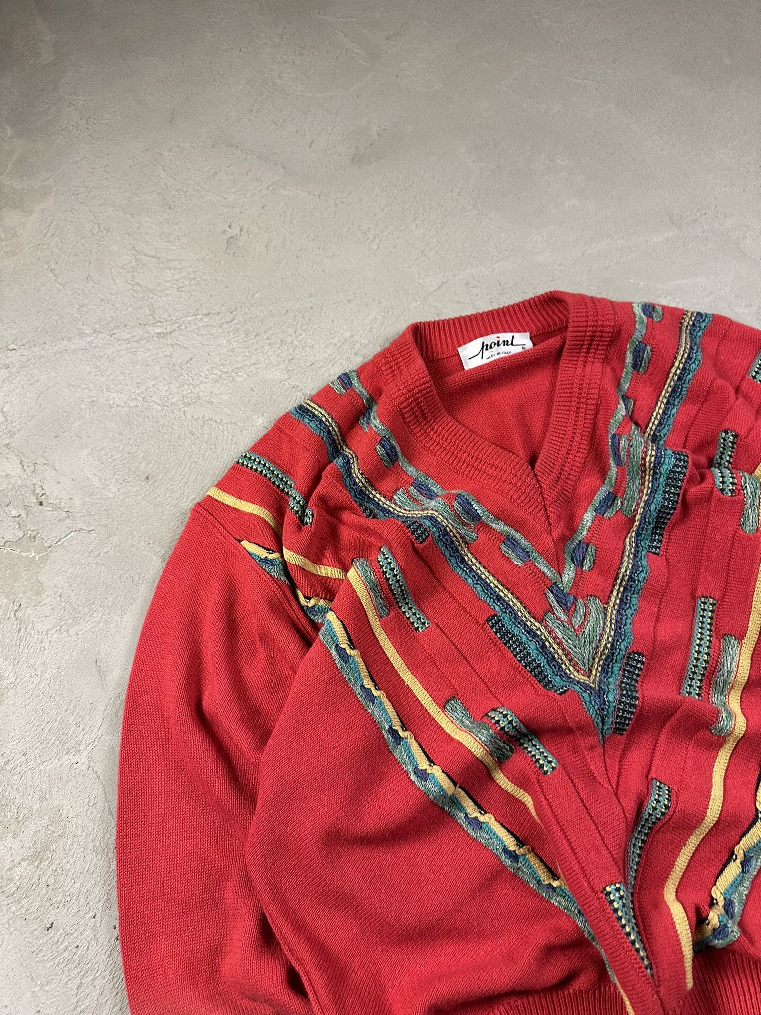 Vintage 80s Vintage Italian 3D Cable Oversized Boxy Sweater Size US M / EU 48-50 / 2 - 6 Thumbnail