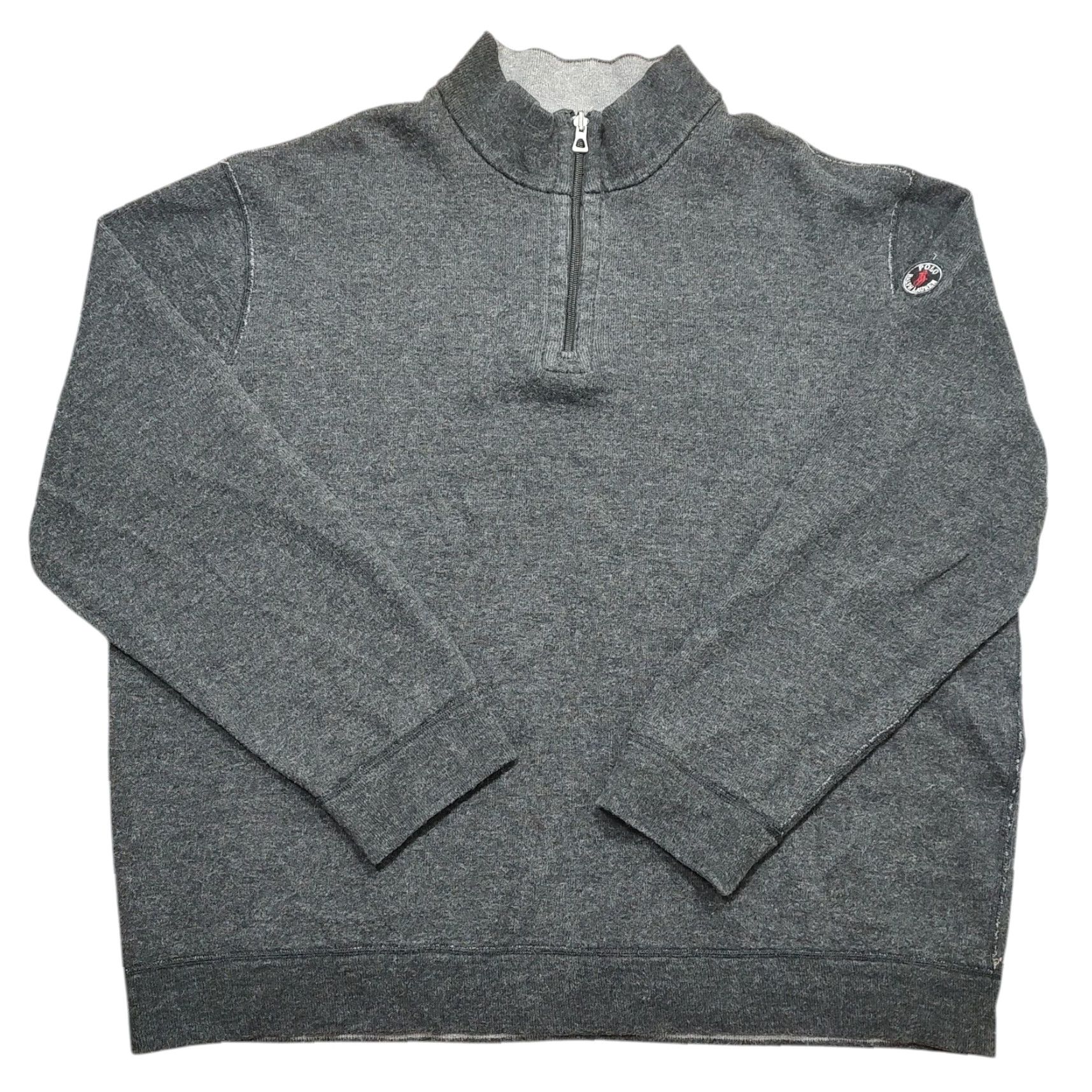 Polo Ralph Lauren Polo Ralph Lauren Gray Mens 2XL Reversible Mock Neck 1/4 Zip Sweater Pullover Size US XXL / EU 58 / 5 - 2 Thumbnail