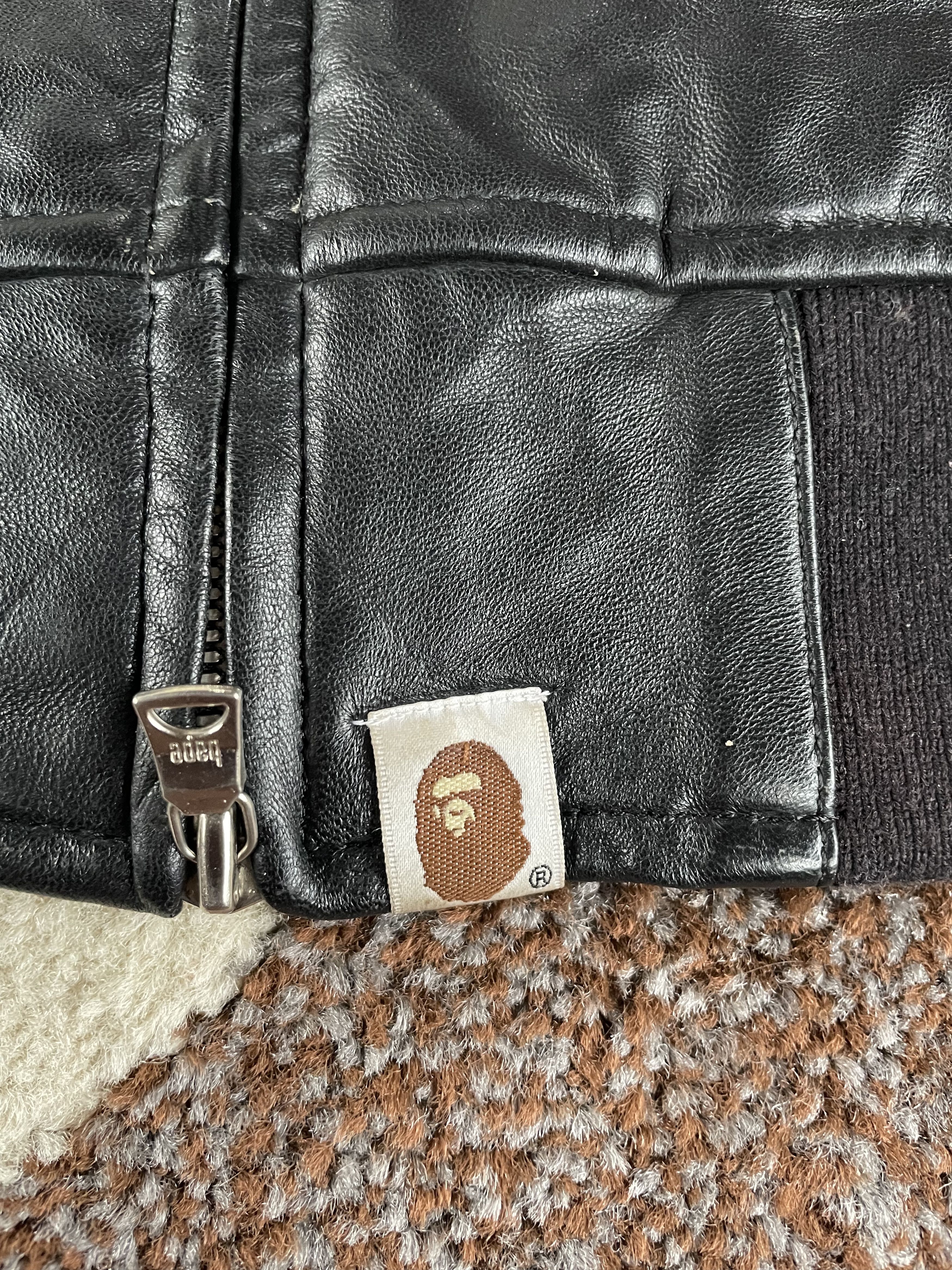 Bape 2008 Bape Shark Leather Hoodie Size US XL / EU 56 / 4 - 16 Thumbnail