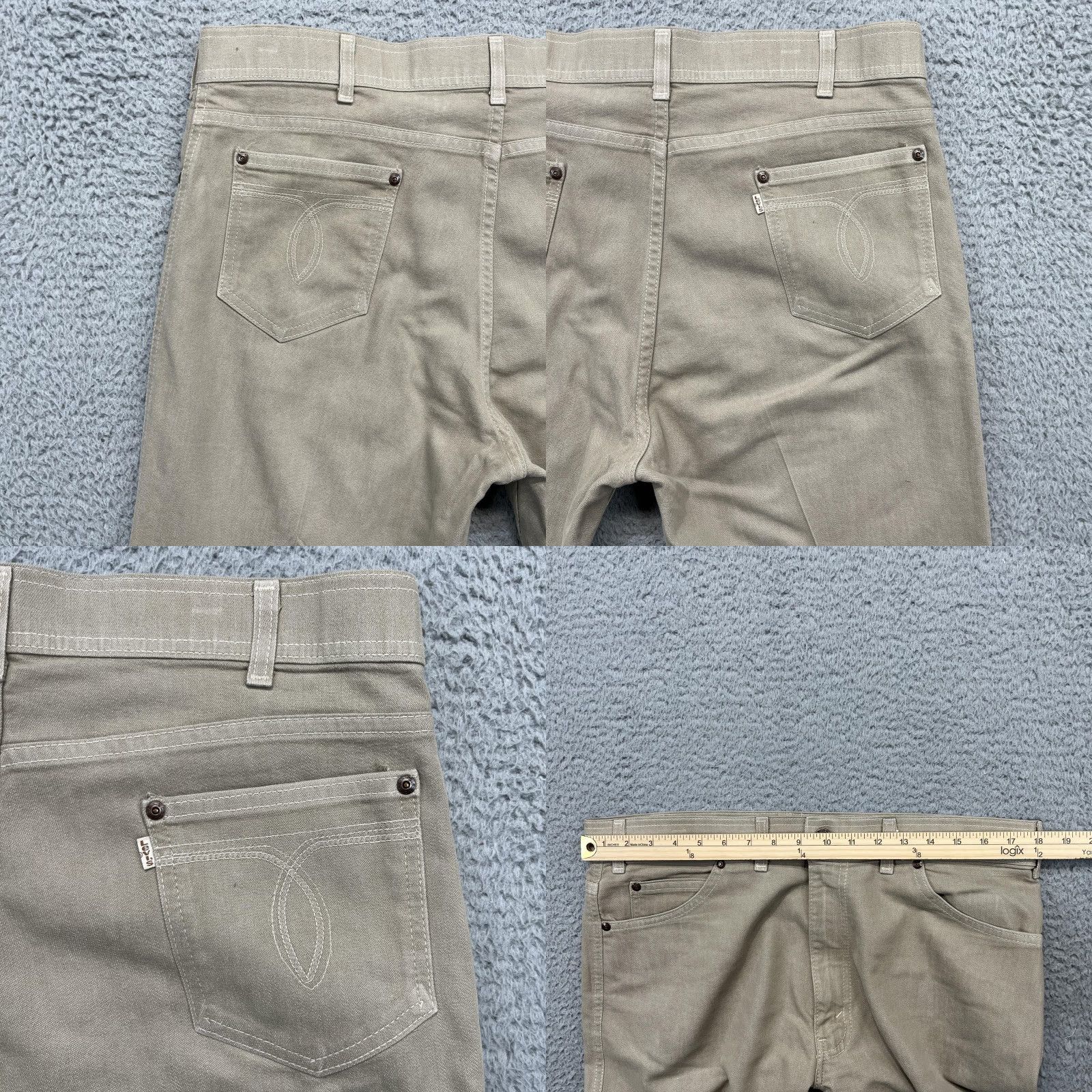 Levi's VINTAGE Levi's Pants Mens 38x32 Khaki 5-Pocket Relaxed Straight Leg USA 90s 80s Chino Stretch Casual Size US 38 / EU 54 - 8 Thumbnail