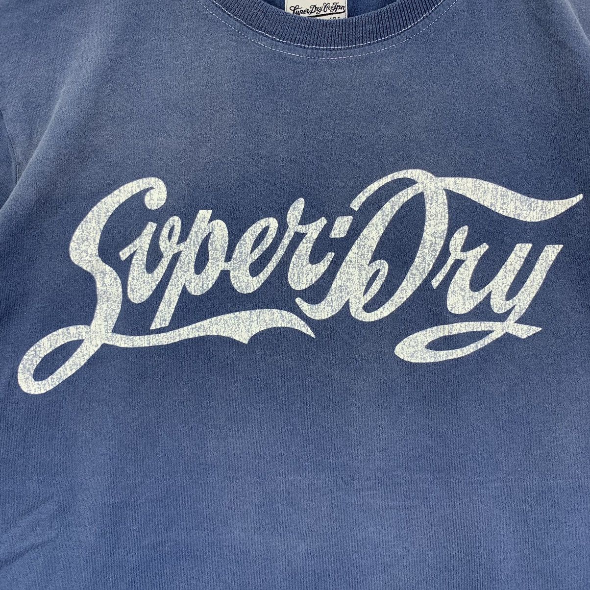 Superfine Vintage 2004 SUPERDRY JAPAN Pure Natural Indigo Tee Shirt Size US XL / EU 56 / 4 - 3 Thumbnail