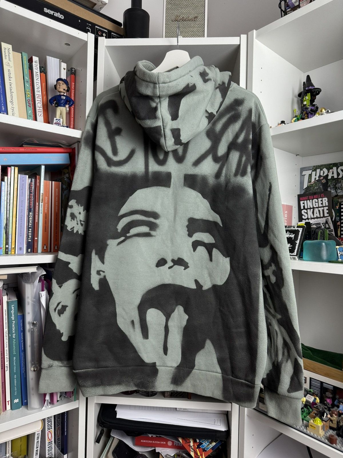 Japanese Brand Custom all over print avantgarde opium style faces hoodie XL Size US XL / EU 56 / 4 - 2 Thumbnail