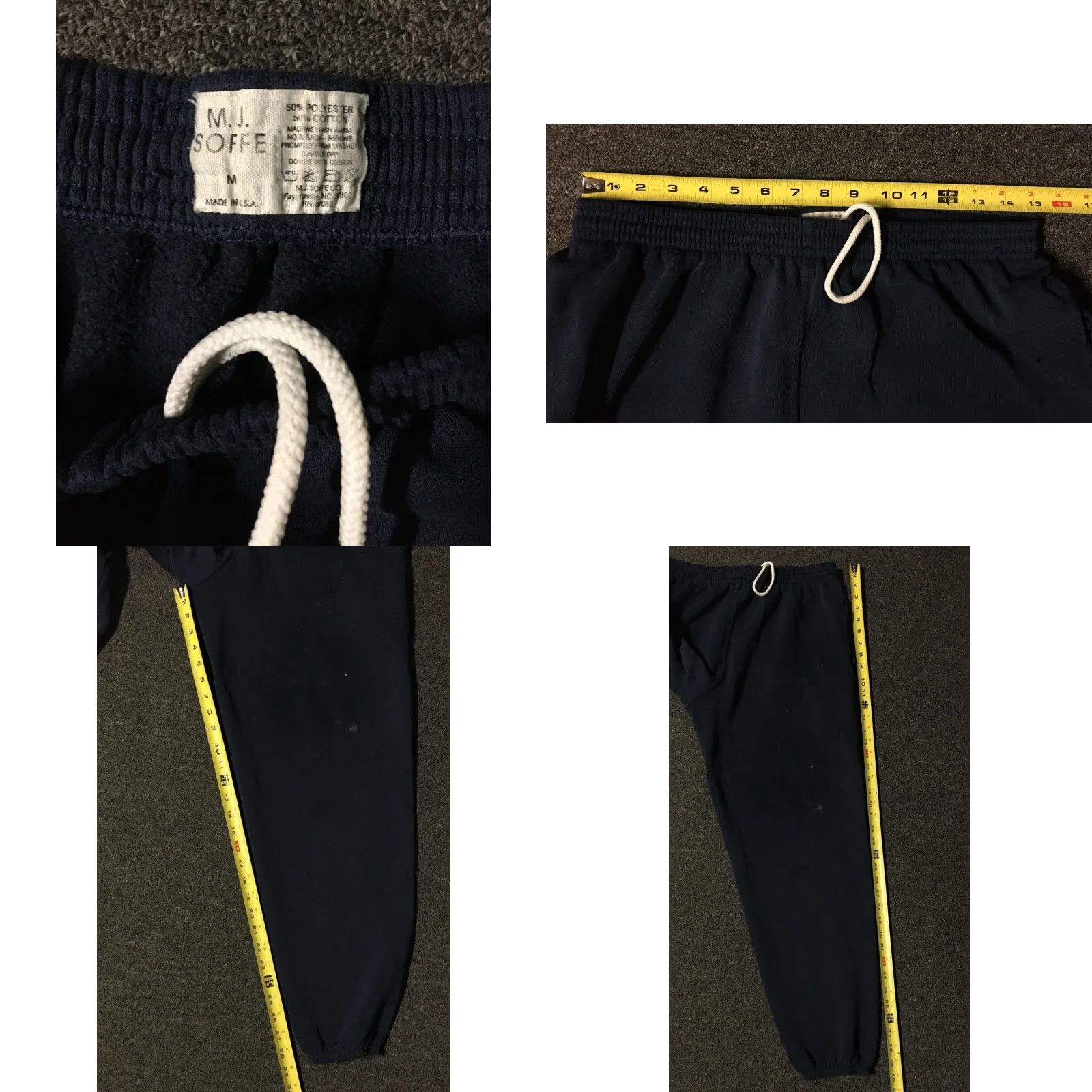 Soffe Vtg 90s Faded Distress Sweatpants M USA Paint Grunge Track PE Gym Punk Surf 80s Size US 31 - 8 Thumbnail