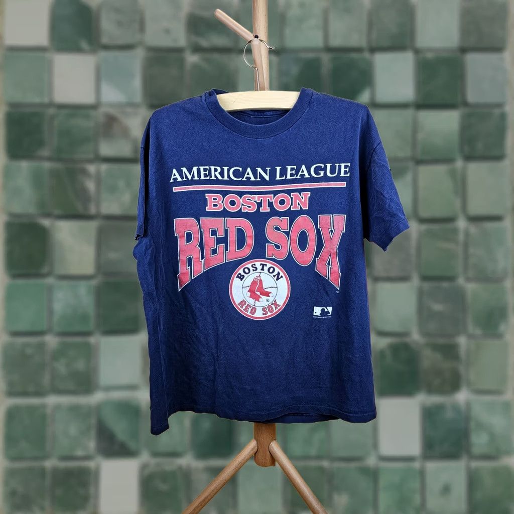 MLB VINTAGE BOSTON RED SOX NAVY T-SHIRT MLB SINGLE STITCH XL Mens Baseball Shirt Size US XL / EU 56 / 4 - 1 Thumbnail