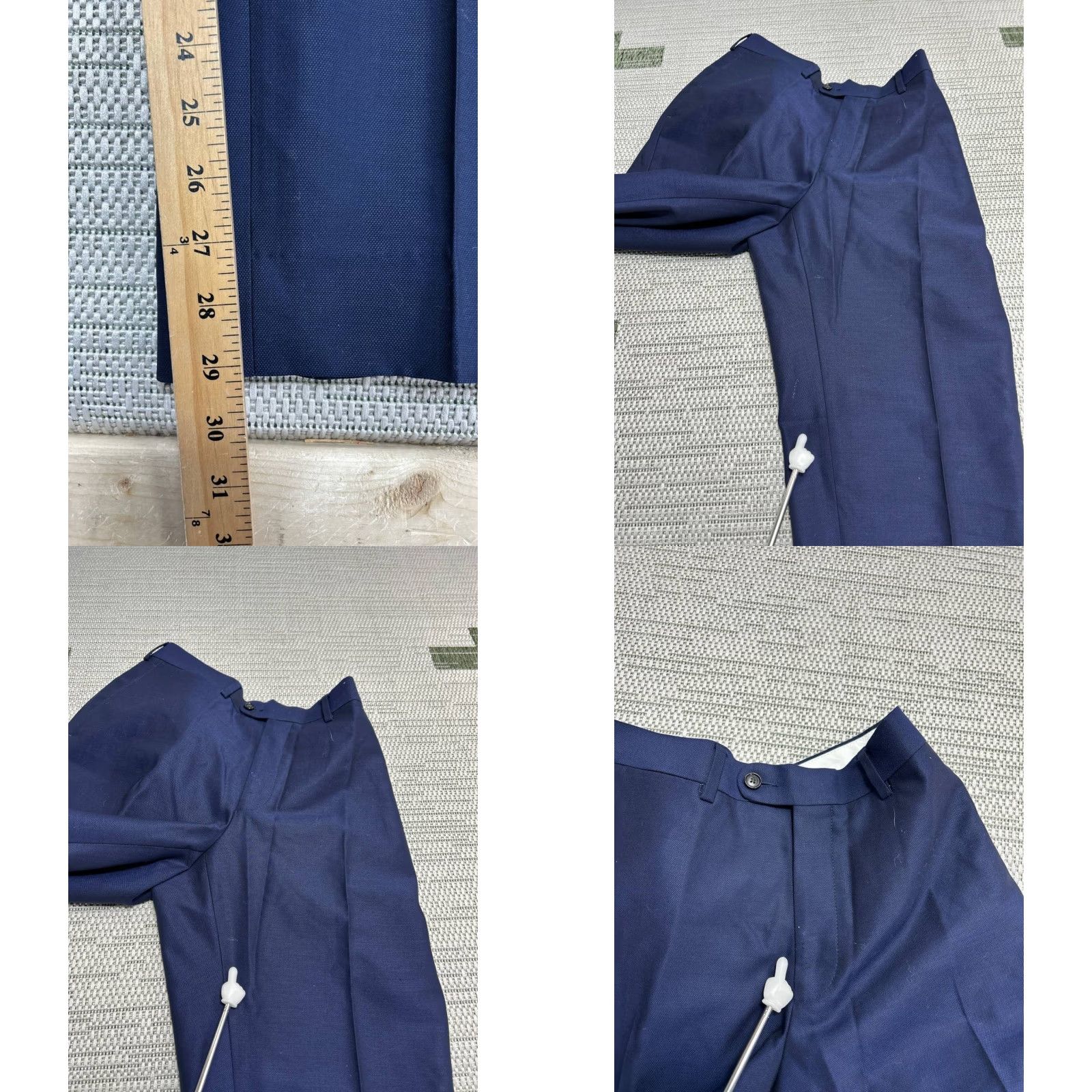 Suitsupply Suitsupply Sienna 2 Piece Suit Set Mens 38 it 38 us Blue Wool Super 130s Solid Modern 2 Piece Dress Suit Mens Size 38R - 11 Thumbnail