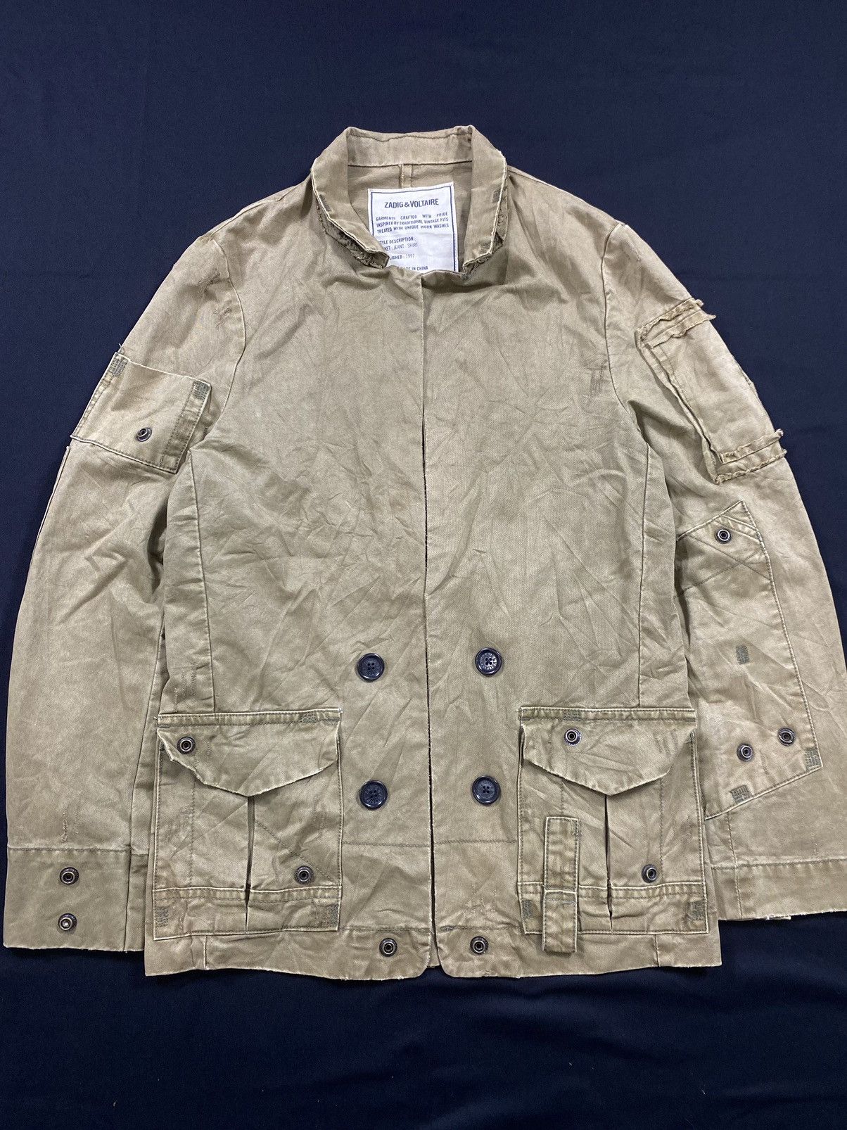 20471120 Japanese Military Jacket Punk Distressed Taxi Driver Style Size US M / EU 48-50 / 2 - 3 Thumbnail
