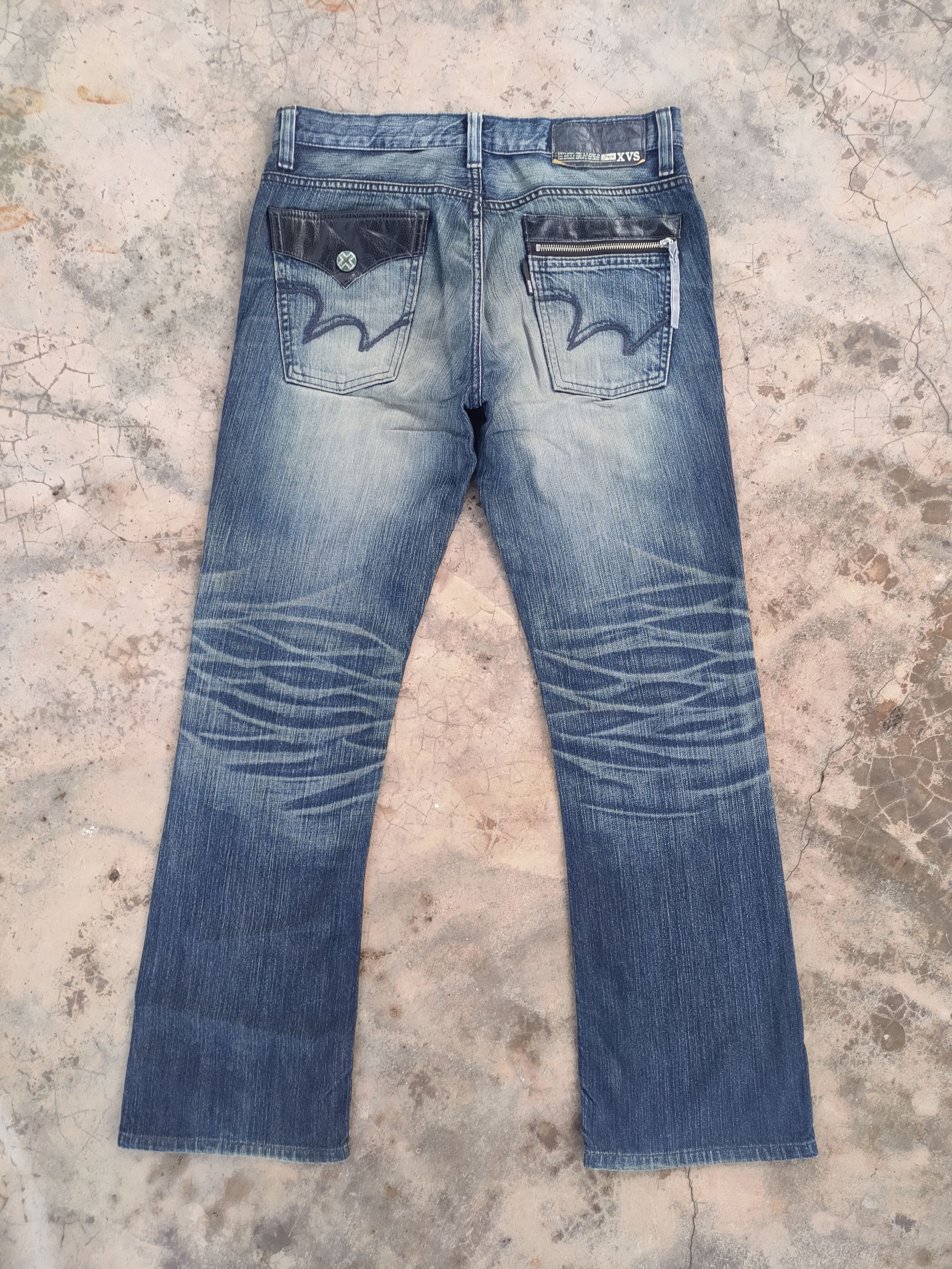 Edwin × Jean × Vintage VINTAGE EDWIN FLARE RIPPED FADED JEANS DENIM PANTS Size US 34 / EU 50 - 2 Thumbnail