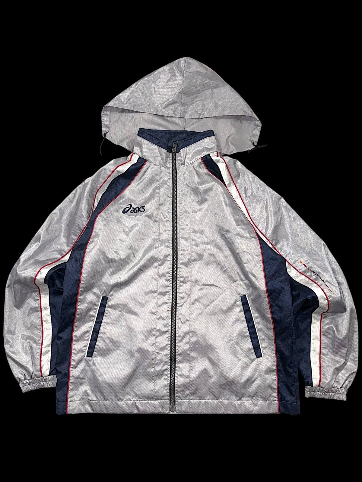 ‼️Free shipping‼️ ASICS japanese raincoat metallic jacket