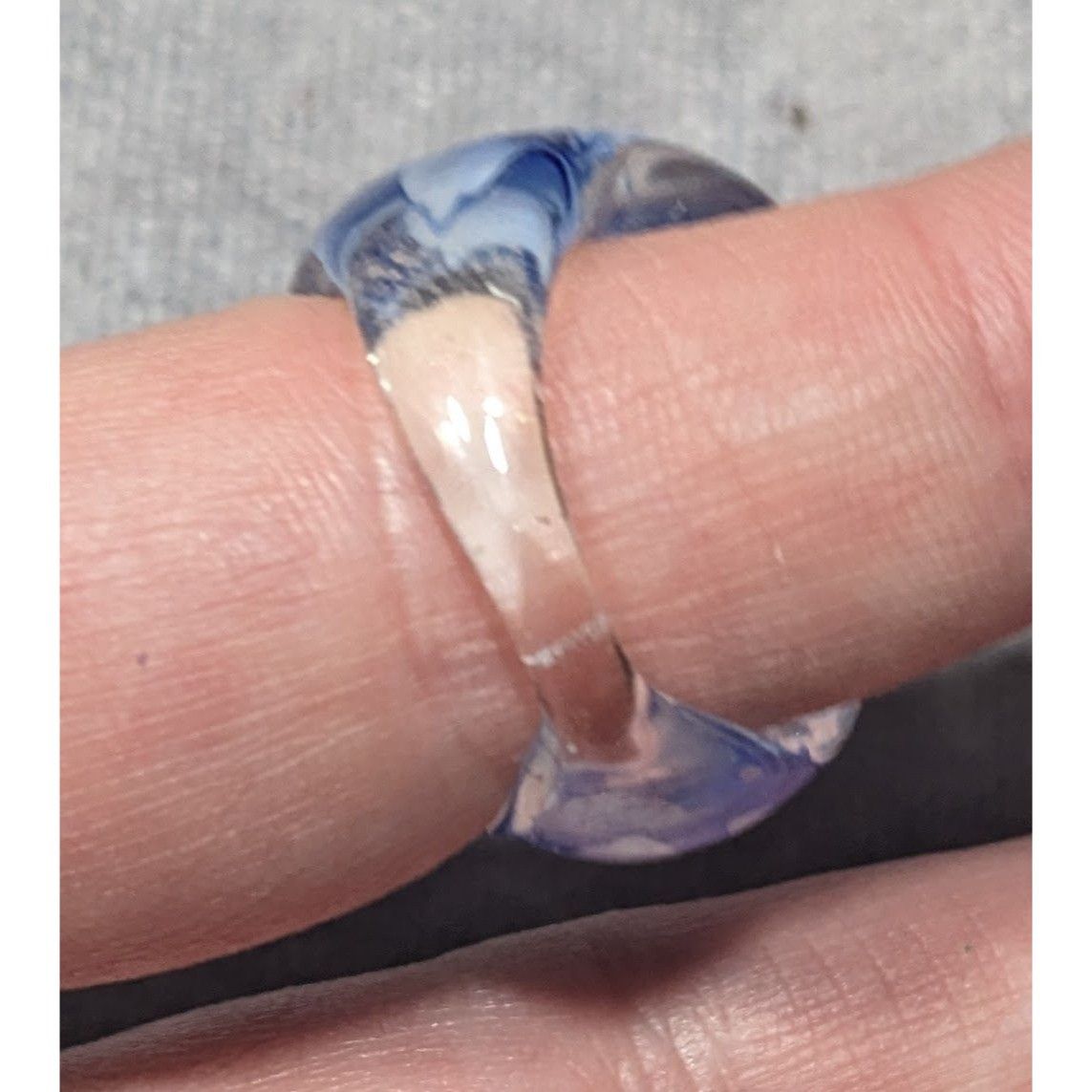 Other Blue Fairycore Lampwork Glass Ring Size 8 Size ONE SIZE - 12 Thumbnail