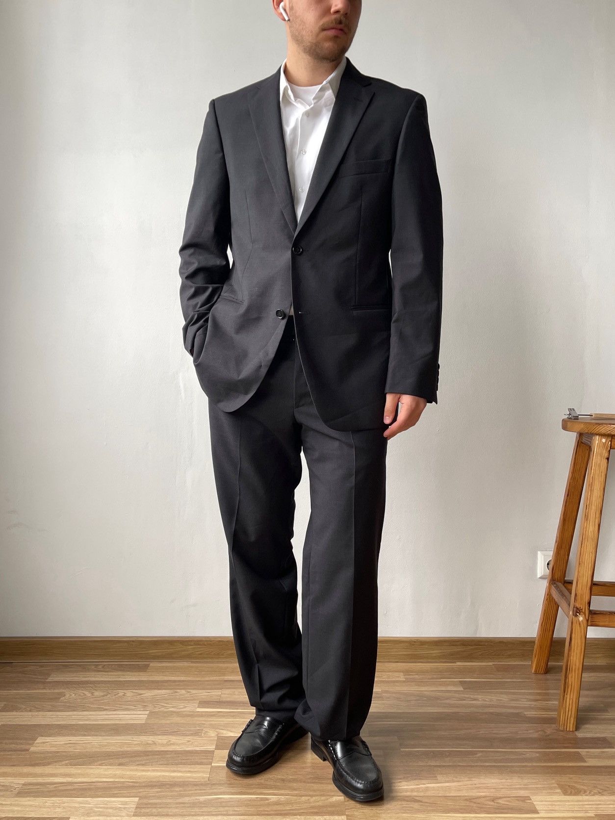 Hugo Boss Hugo Boss Paolini/Movio 100% Wool Suit 2 Piece US40R / UK50 Size 40R - 4 Thumbnail