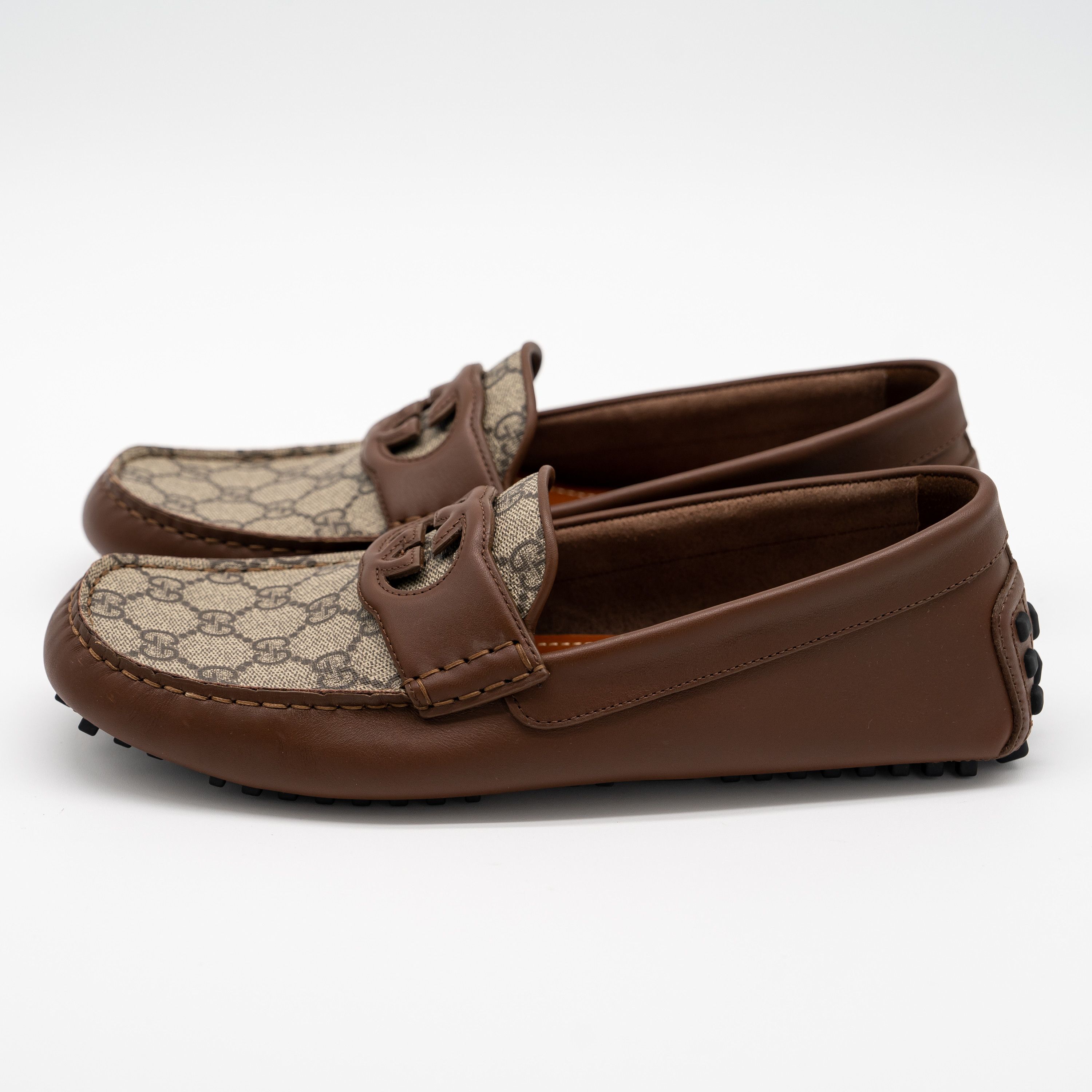 Gucci Gucci GG Leather Moccasin Driver Brown Loafers Leather Size US 9 / EU 42 - 4 Thumbnail