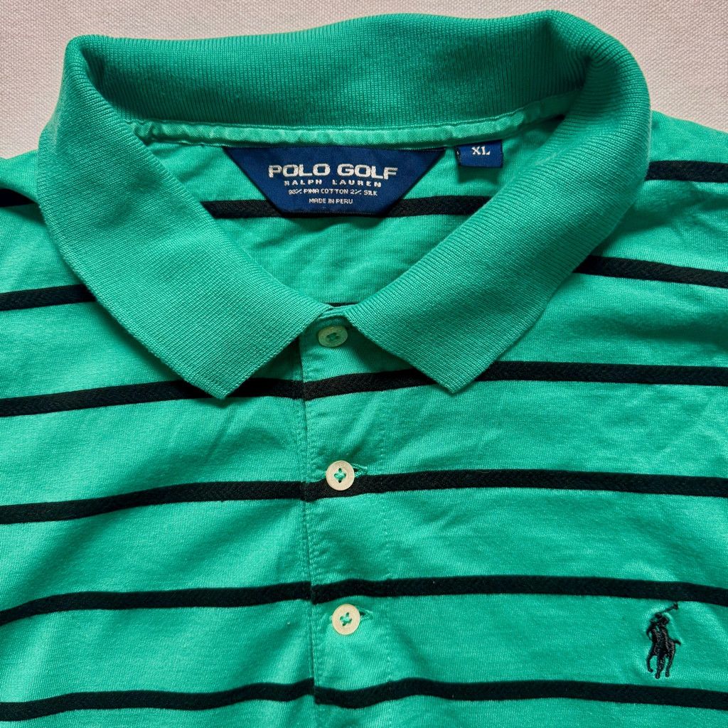 Polo Ralph Lauren Ralph Lauren Polo Golf Vintage Teal Black Stripes XL Size US XL / EU 56 / 4 - 2 Thumbnail